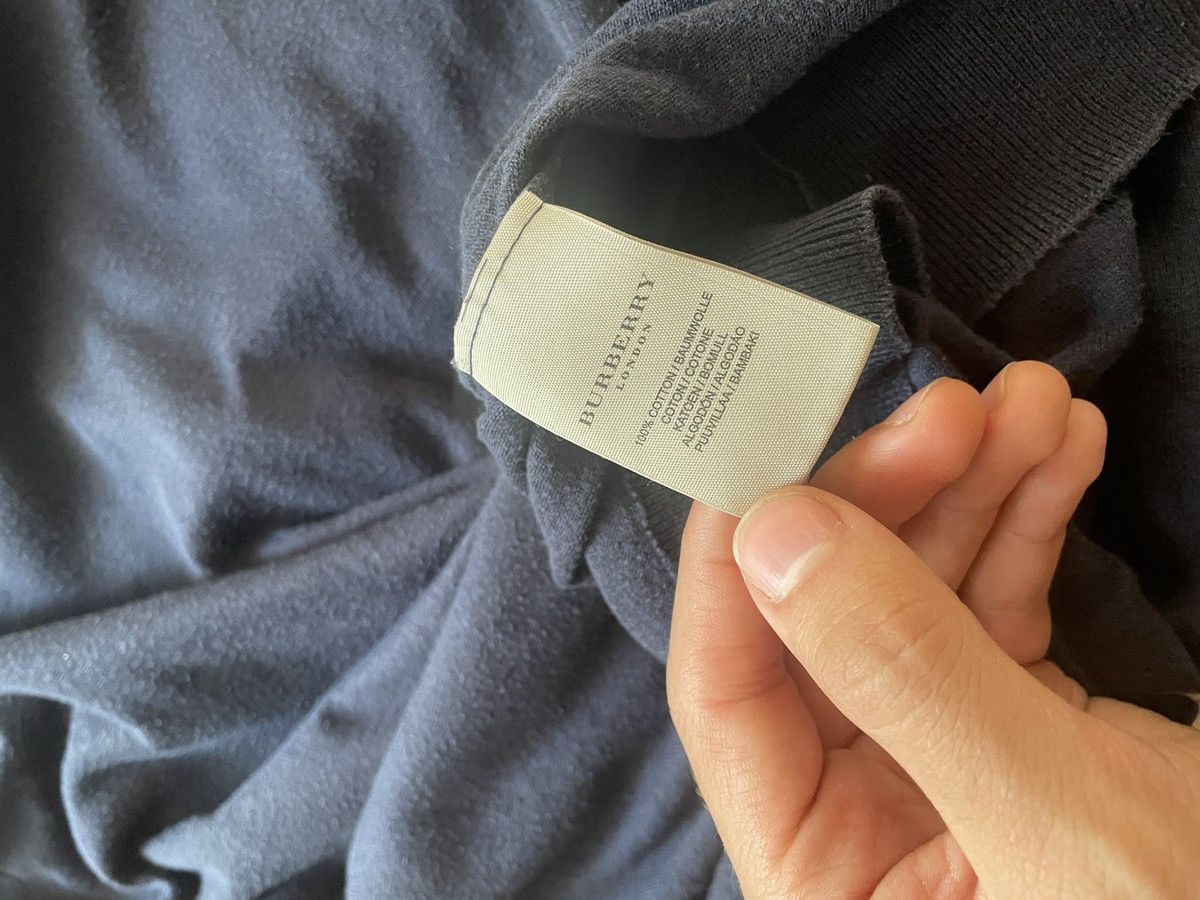 Vintage 💰Vintage Burberry Lightweight Sweater 90s V-neck Size US XXL / EU 58 / 5 - 6 Thumbnail