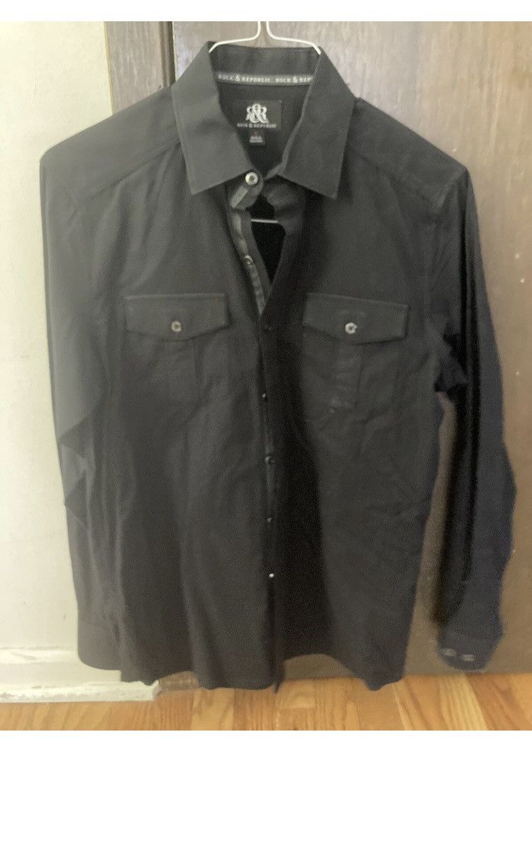 Rock & Republic Rock & Republic Black Long Sleeve Button Up Shirt S Size US S / EU 44-46 / 1 - 1 Thumbnail