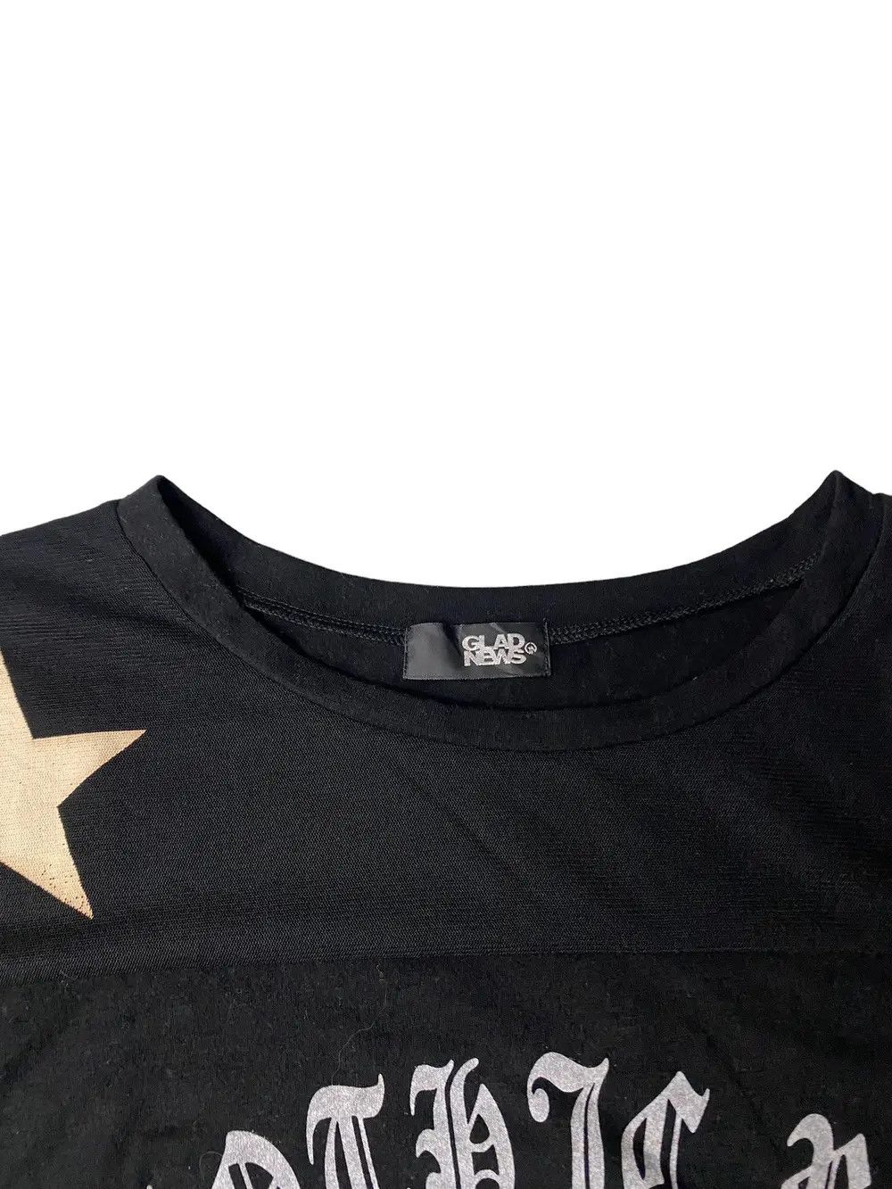 If Six Was Nine 2000's Glad News Star Skull Cross Shirt Size US XL / EU 56 / 4 - 8 Thumbnail