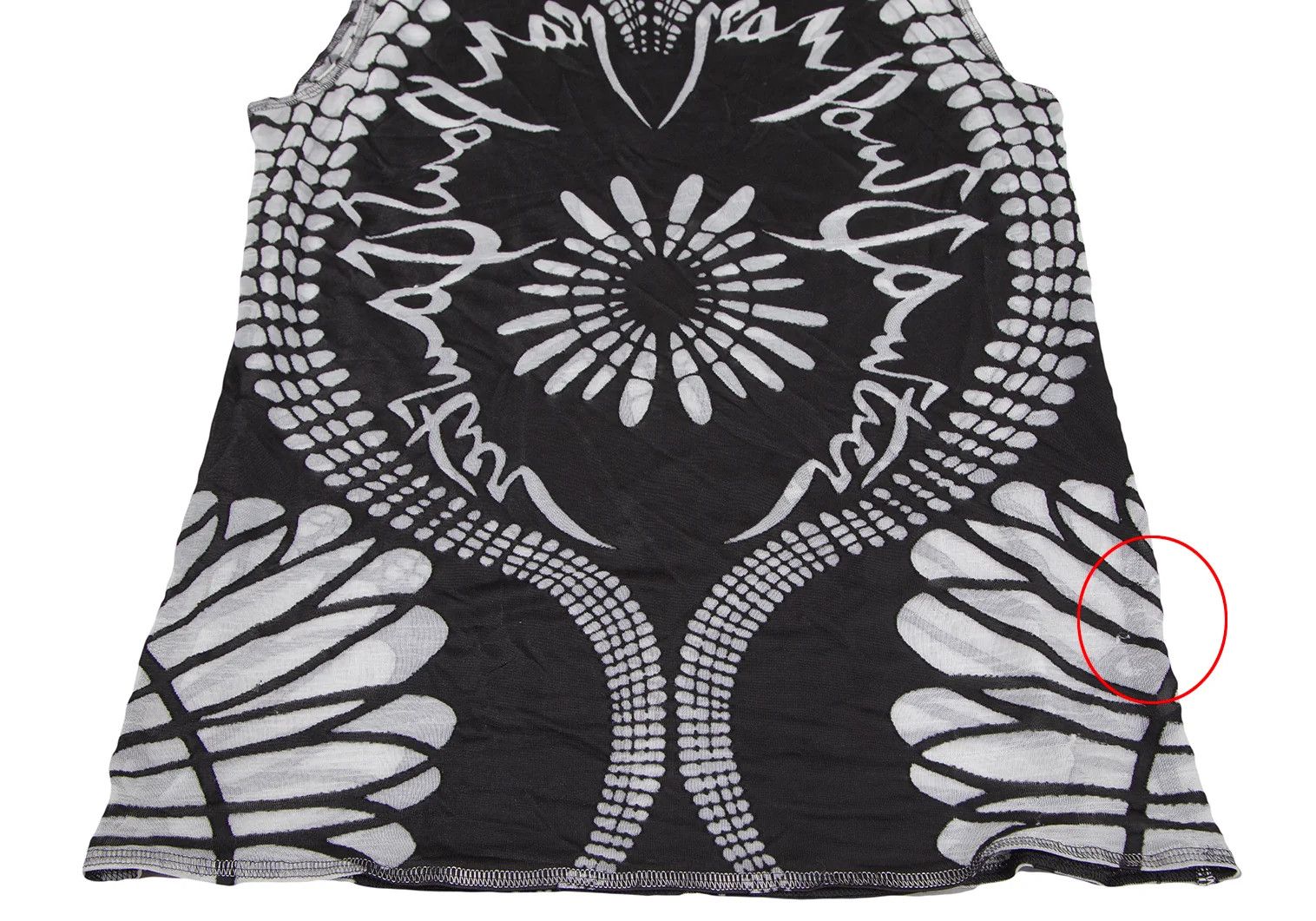 Jean Paul Gaultier Sheer Opalescent Tank Top in Black and White, Size 48 Size US M / EU 48-50 / 2 - 6 Thumbnail