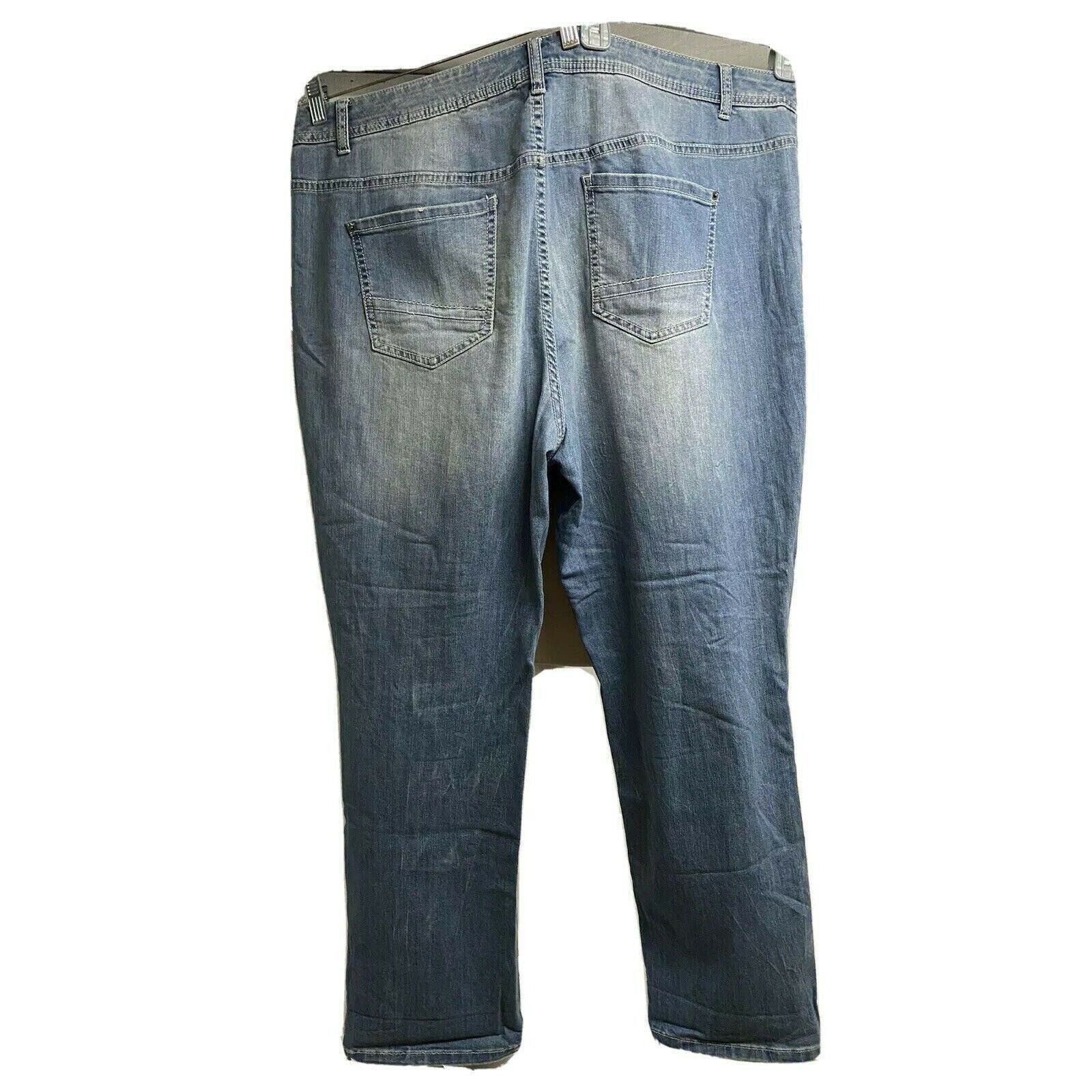 Vintage Lane Bryant Distress Straight Leg Relax Denim Jeans Plus 24 Size 42" / US 20 - 2 Thumbnail