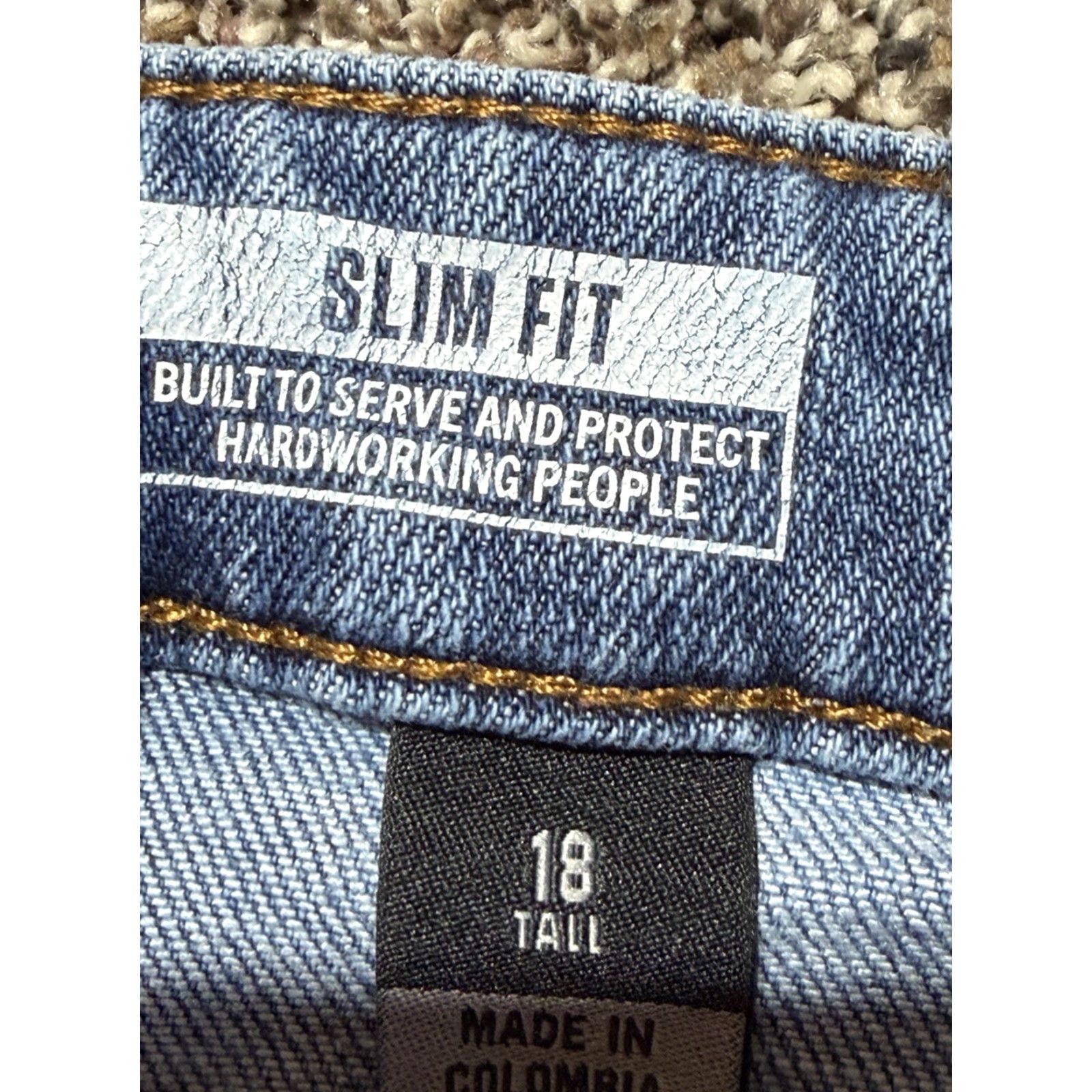 Carhartt Carhartt Slim Fit Jeans Women 18T Blue Denim High Rise 5-Pocket Design 30 Inseam Regular 18 Tall Size 40" / US 18 - 4 Thumbnail