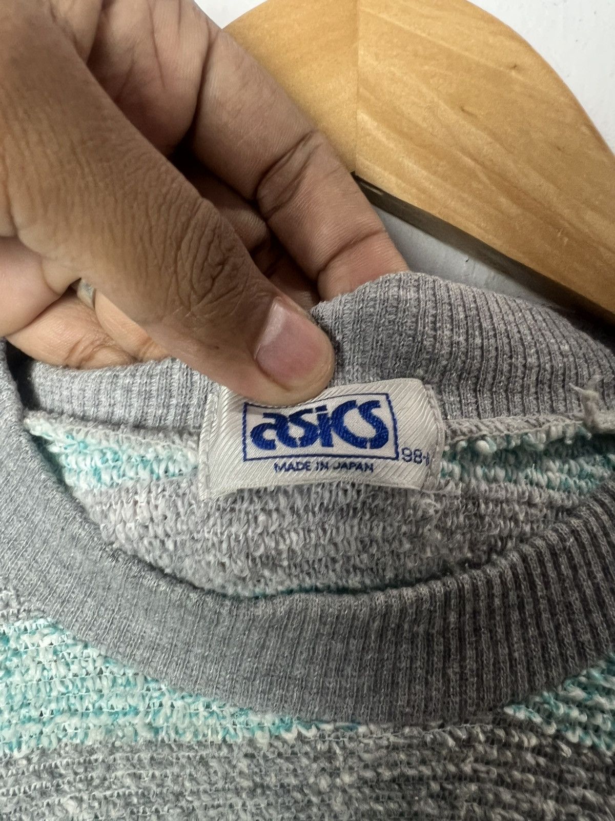 Japanese Brand Vintage Asics Crewneck Striped Japan Made Sweatshirt Size US L / EU 52-54 / 3 - 10 Thumbnail