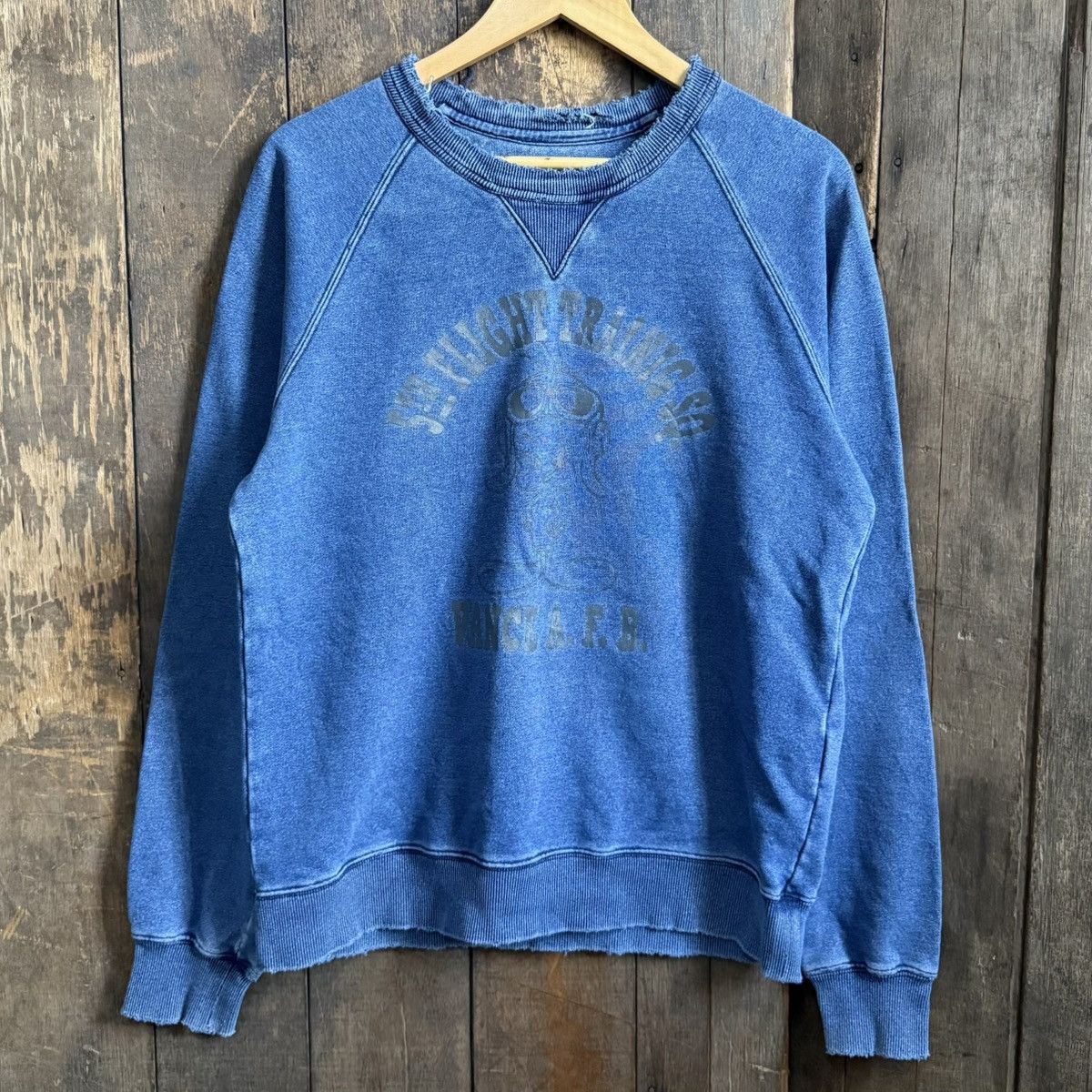 Blue Blue Japan Blue Blue Denim Crewneck Sweatshirt Size US XL / EU 56 / 4 - 1 Thumbnail