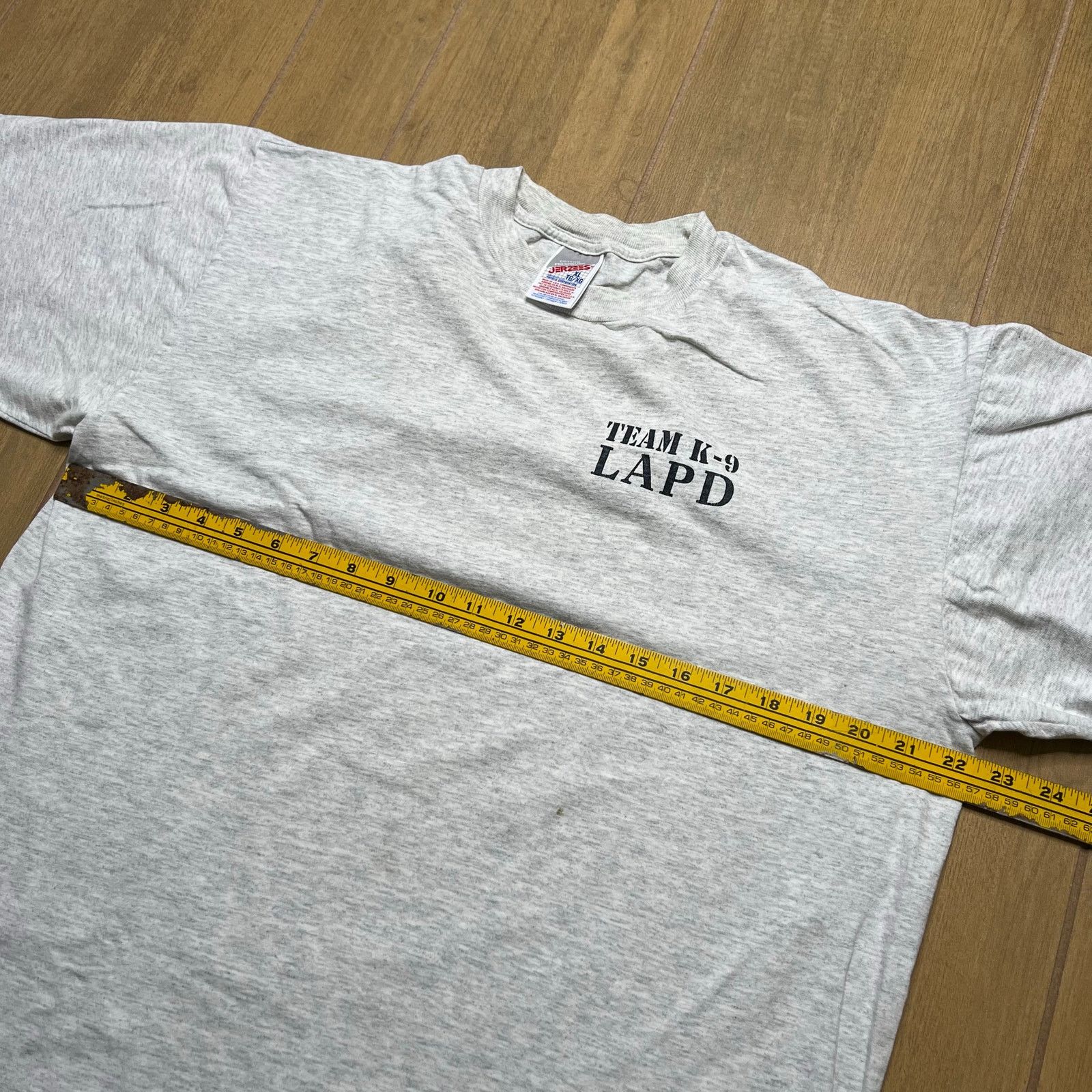 Jerzees Vintage LAPD Team K-9 T-Shirt One Bite and We Gotcha 1995 XL Size US XL / EU 56 / 4 - 8 Thumbnail