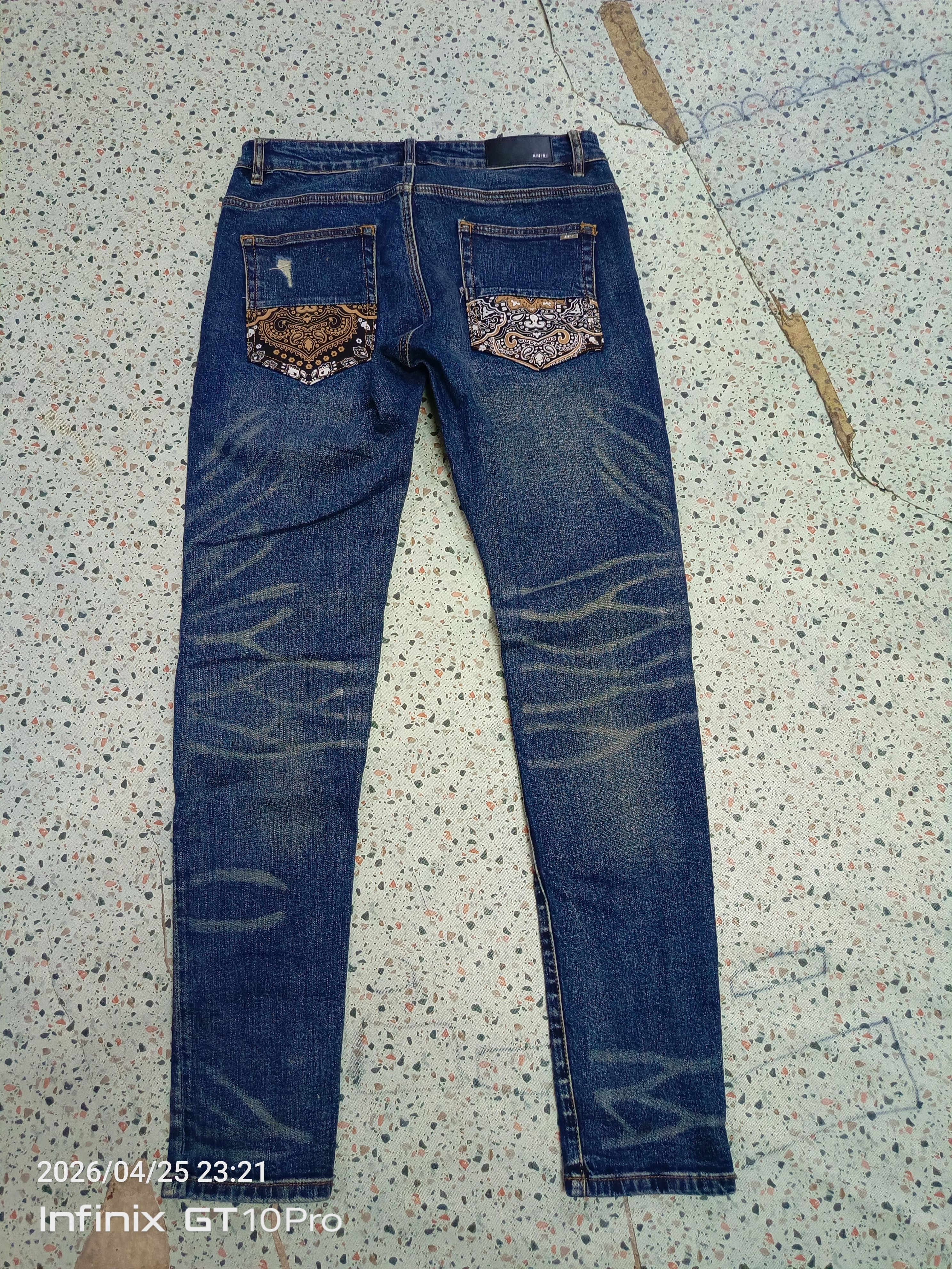 Vintage Amiri Leather Stitch Logo Jeans Size 32 Size US 32 / EU 48 - 2 Thumbnail