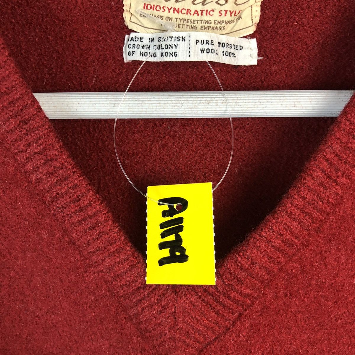 Homespun Knitwear × Japanese Brand Pause vintage Red Knitwear #A1179 Size US XXS / EU 40 - 10 Thumbnail