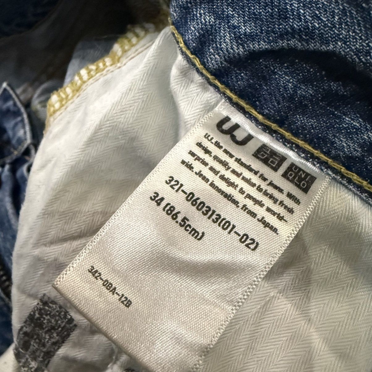 Undercover × Uniqlo 🔥🇯🇵 Archive Vintage 90s Uniqlo S002 UJ Distressed Denim Jeans Size US 34 / EU 50 - 15 Thumbnail