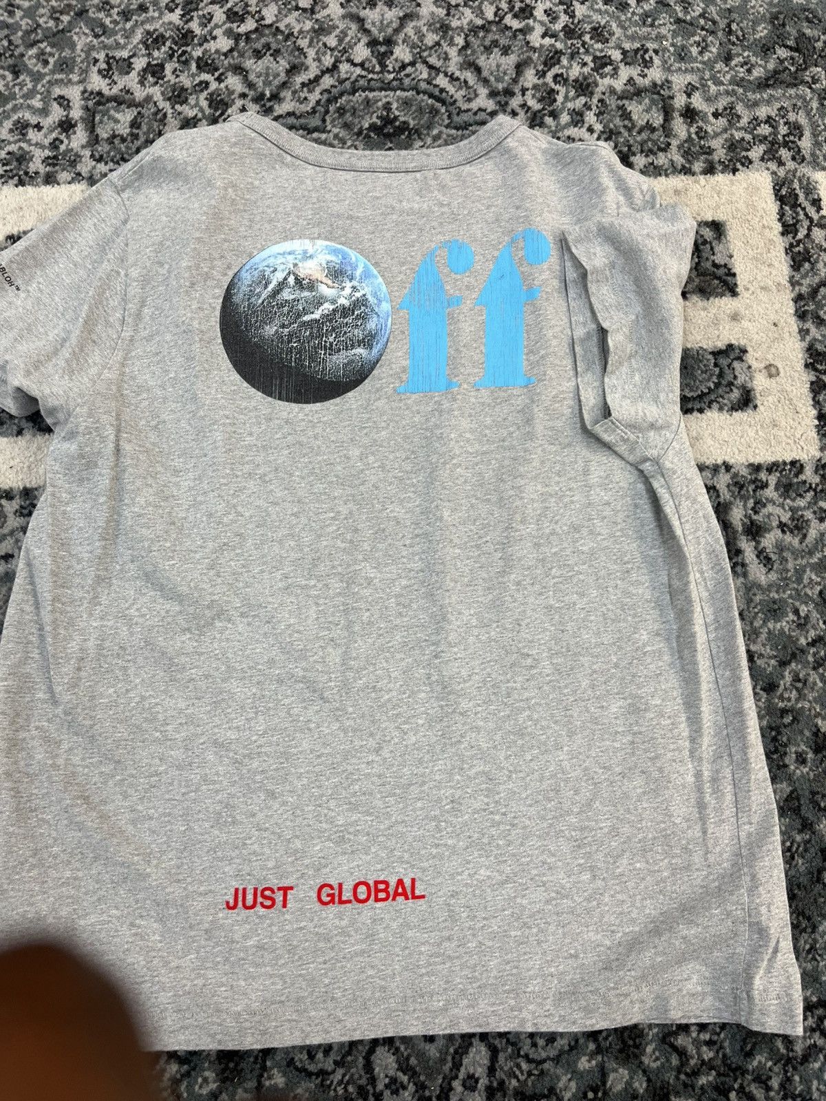 Kith × Off-White Off White x Kith Just Global T- Shirt Grey Size US M / EU 48-50 / 2 - 2 Thumbnail
