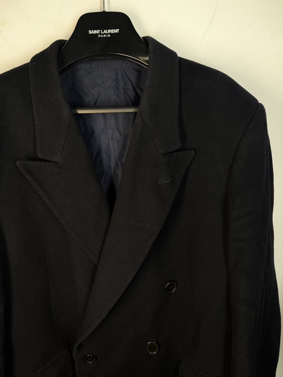 Yves Saint Laurent Wool YSL Coat Double Breasted Italy Soft Vintage Jacket 90s Size US L / EU 52-54 / 3 - 4 Thumbnail