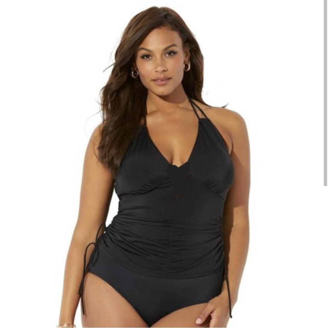 Unknown London NWT black tankini swim set plus size 18W Size XXL / US 16-18 / IT 52-54 - 1 Thumbnail