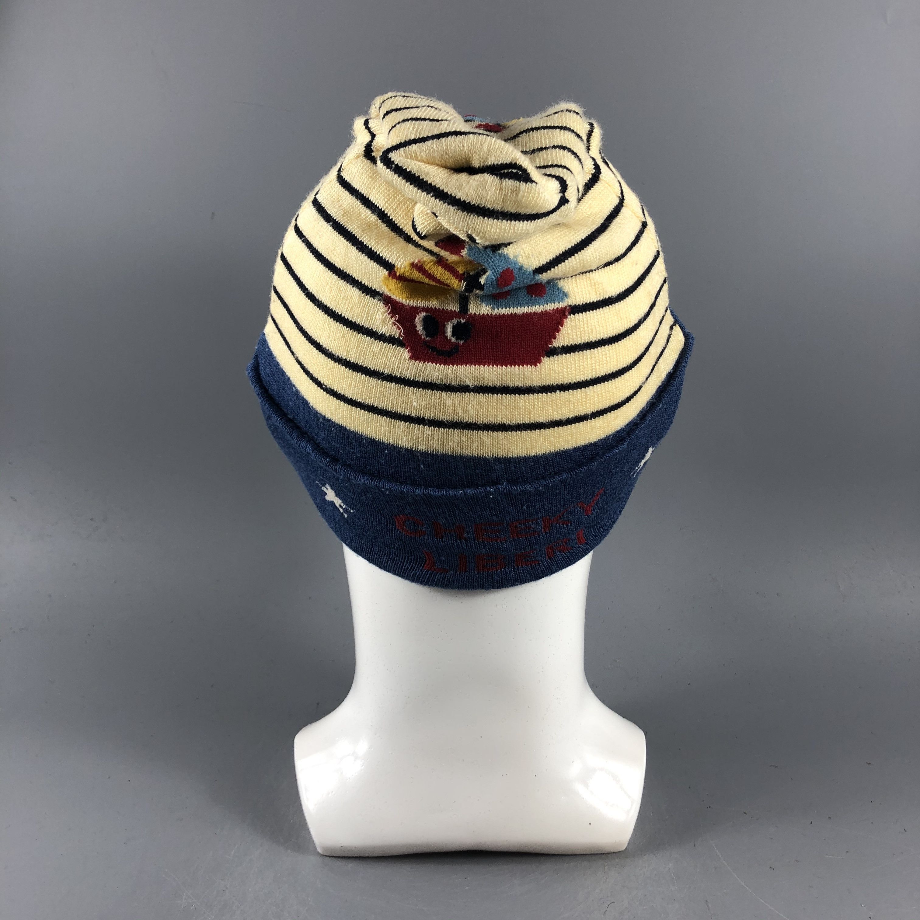 Other × Vintage Cheeky Liberi Stripe Beanie Snow Hat Snow Cap -D119 Size ONE SIZE - 2 Thumbnail