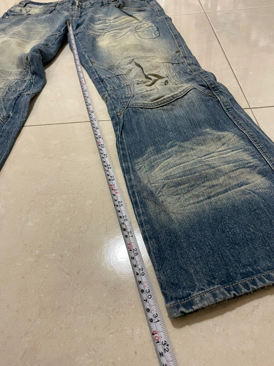 Japanese Brand Okay jeans Wear flared double waist denim Size US 38 / EU 54 - 4 Thumbnail