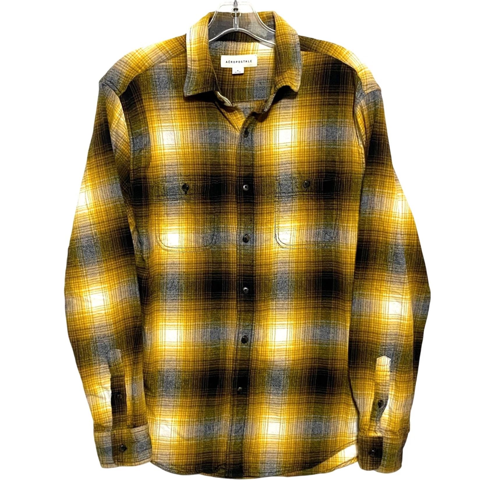 Vintage Aéropostale Plaid Button-Down Flannel Shirt Mens M Lumberjack Grunge Casual Shirt Size US M / EU 48-50 / 2 - 2 Thumbnail