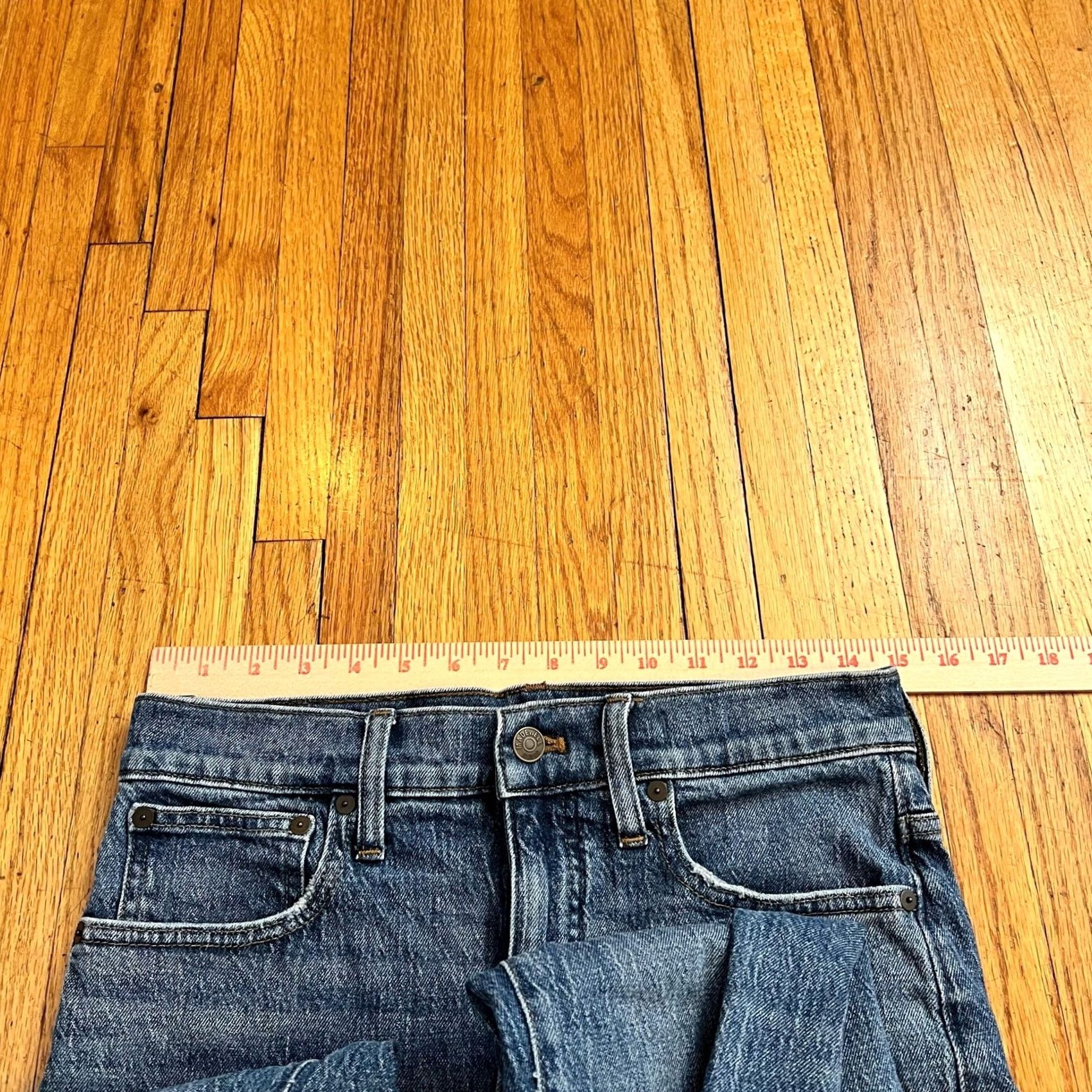 Madewell Madewell Jeans Womens 28 Regular Blue Classic Straight High Rise Whisker Crop Womens) Size 28" / US 6 / IT 42 - 7 Thumbnail