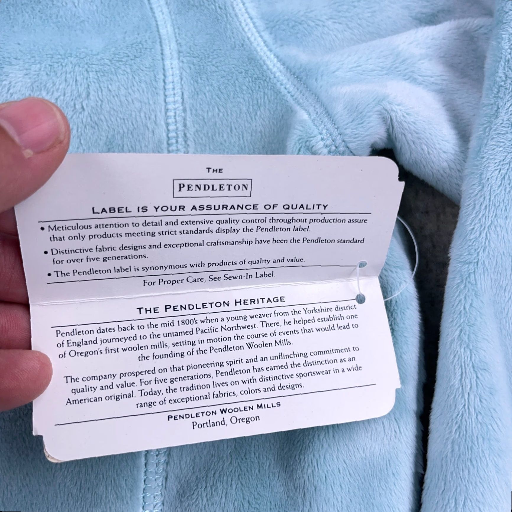 Pendleton Pendleton Jacket Women S Light Blue Fleece Full Zip P87738 Size S / US 4 / IT 40 - 6 Thumbnail