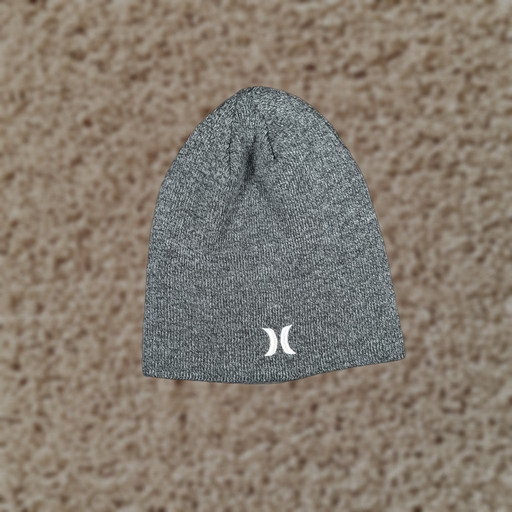 Hurley Hurley Beanie One Size Gray Knit 100% Acrylic Adult Unisex Beanie Hats Outdoor Ski Logo Size ONE SIZE - 1 Thumbnail