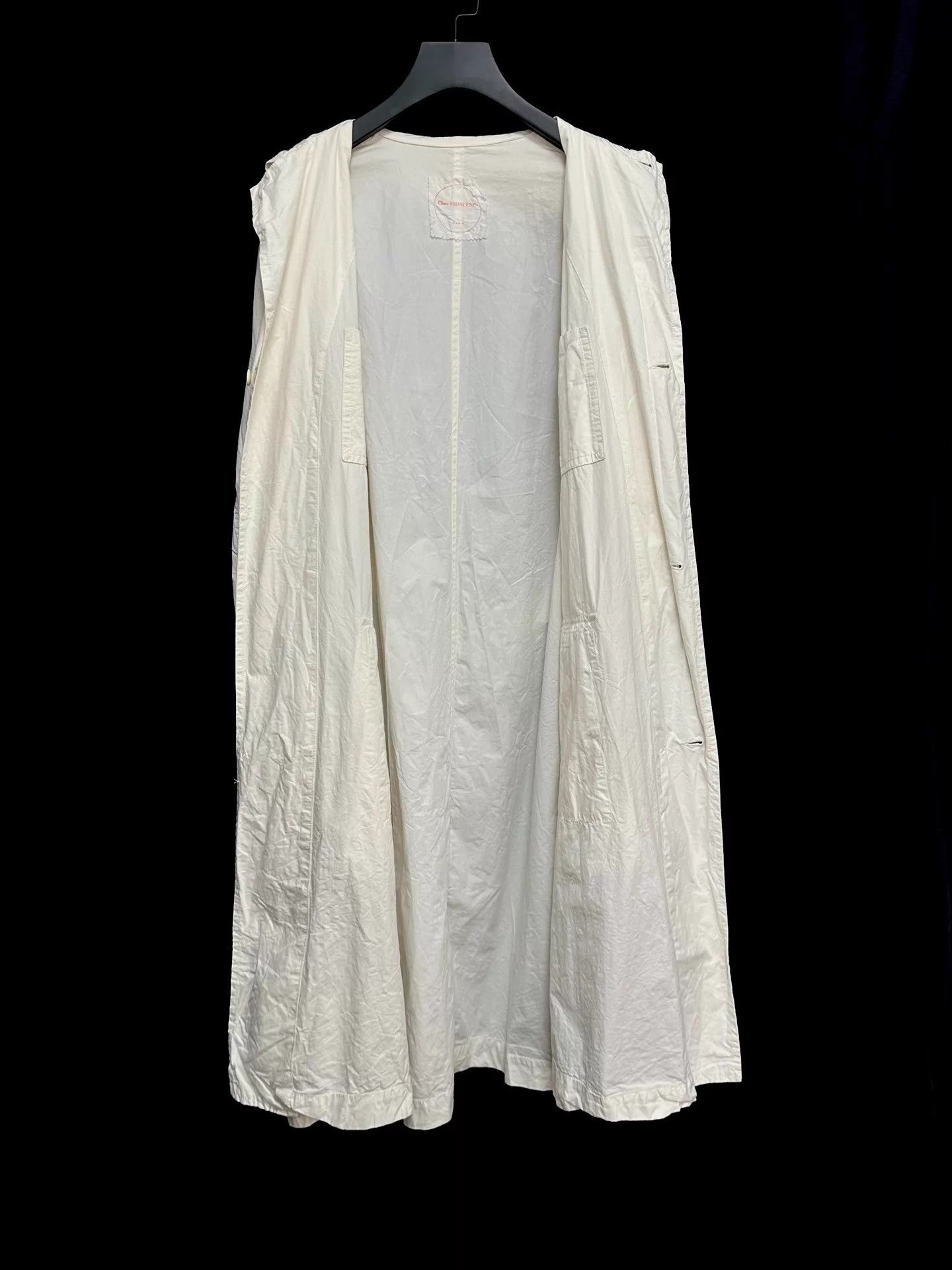 Other Chez VIDALENC Cream Oversize Paper Cotton Crew Overcoat Size US S / EU 44-46 / 1 - 3 Thumbnail