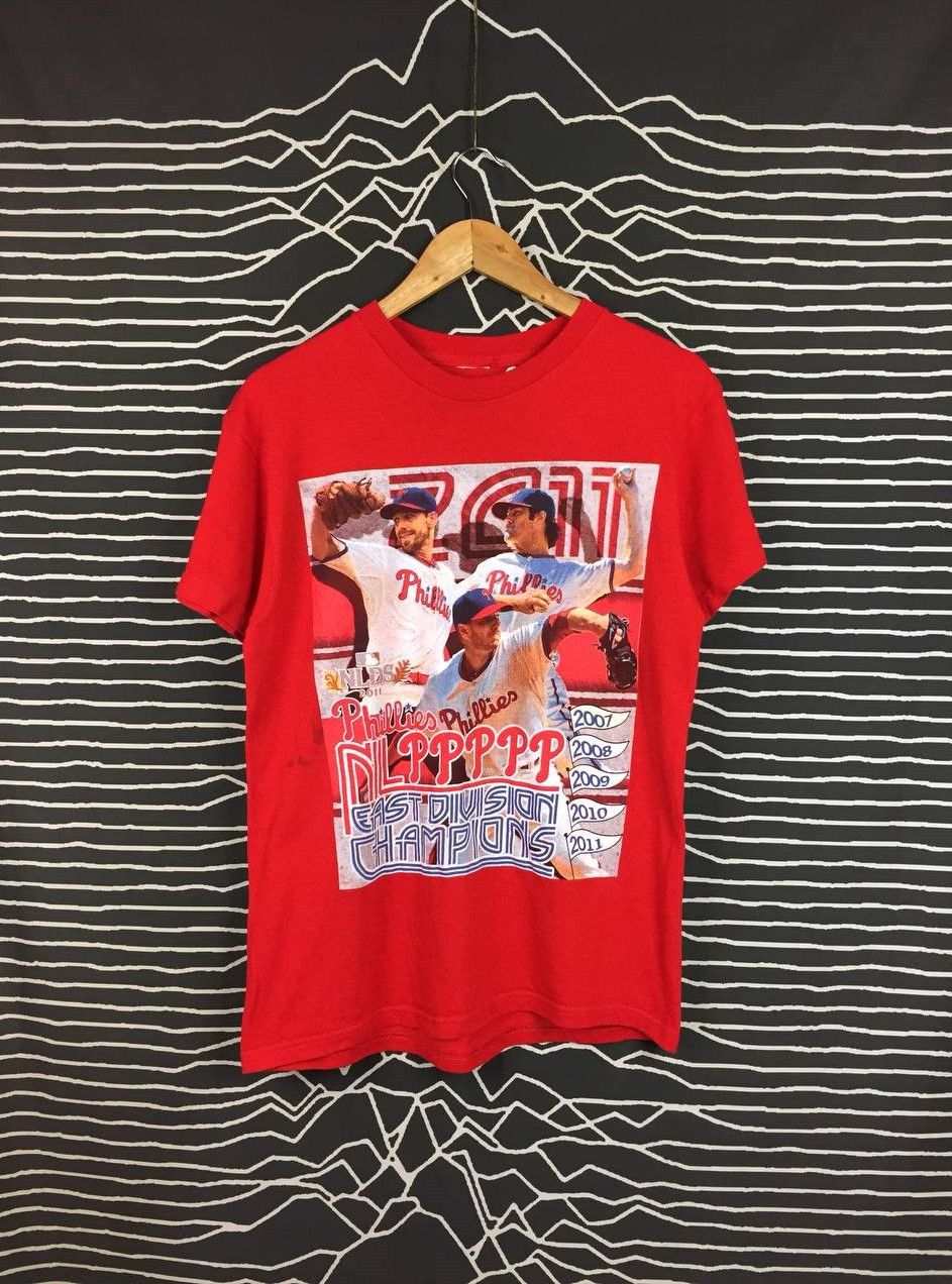 MLB × Sports Specialties × Vintage Philadelphia Phillies 2011 East Division Champions MLB Tee Size US M / EU 48-50 / 2 - 2 Thumbnail