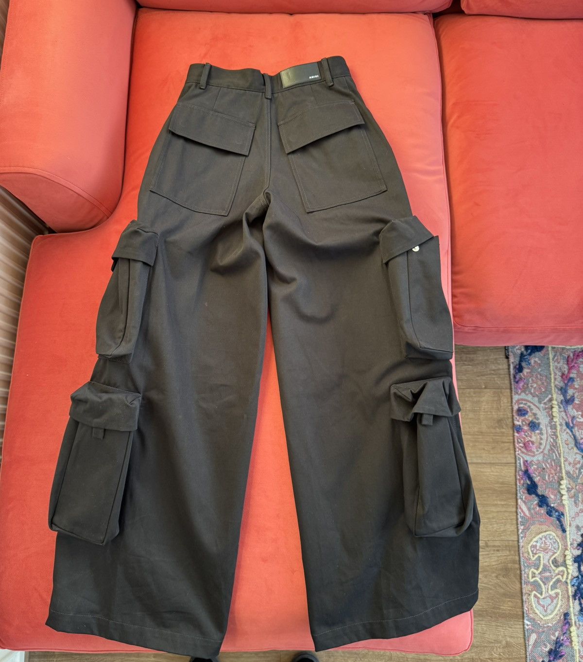 Amiri Amiri New black cargo baggy pants, size S int, 8 UK Size 27" / US 4 / IT 40 - 10 Thumbnail