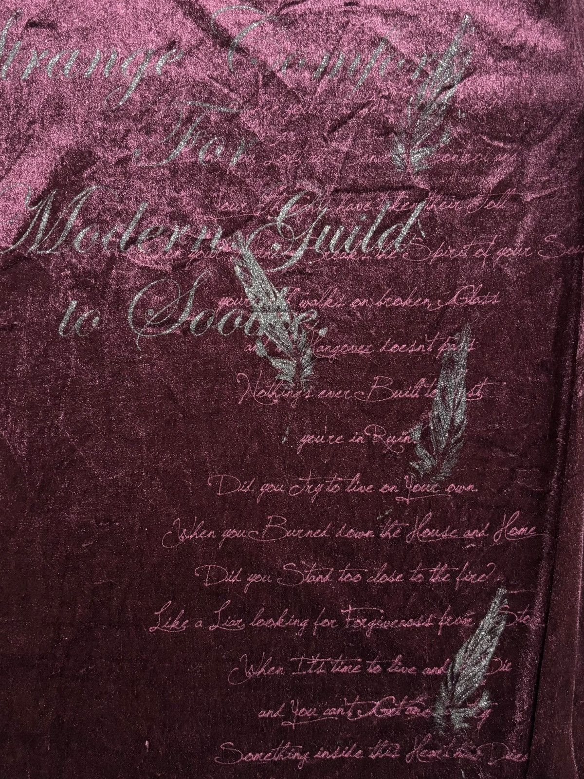 BUFFALO BOBS 2000s Semantic Design - Velvet Poem V Neck Longsleeve Size US M / EU 48-50 / 2 - 6 Thumbnail