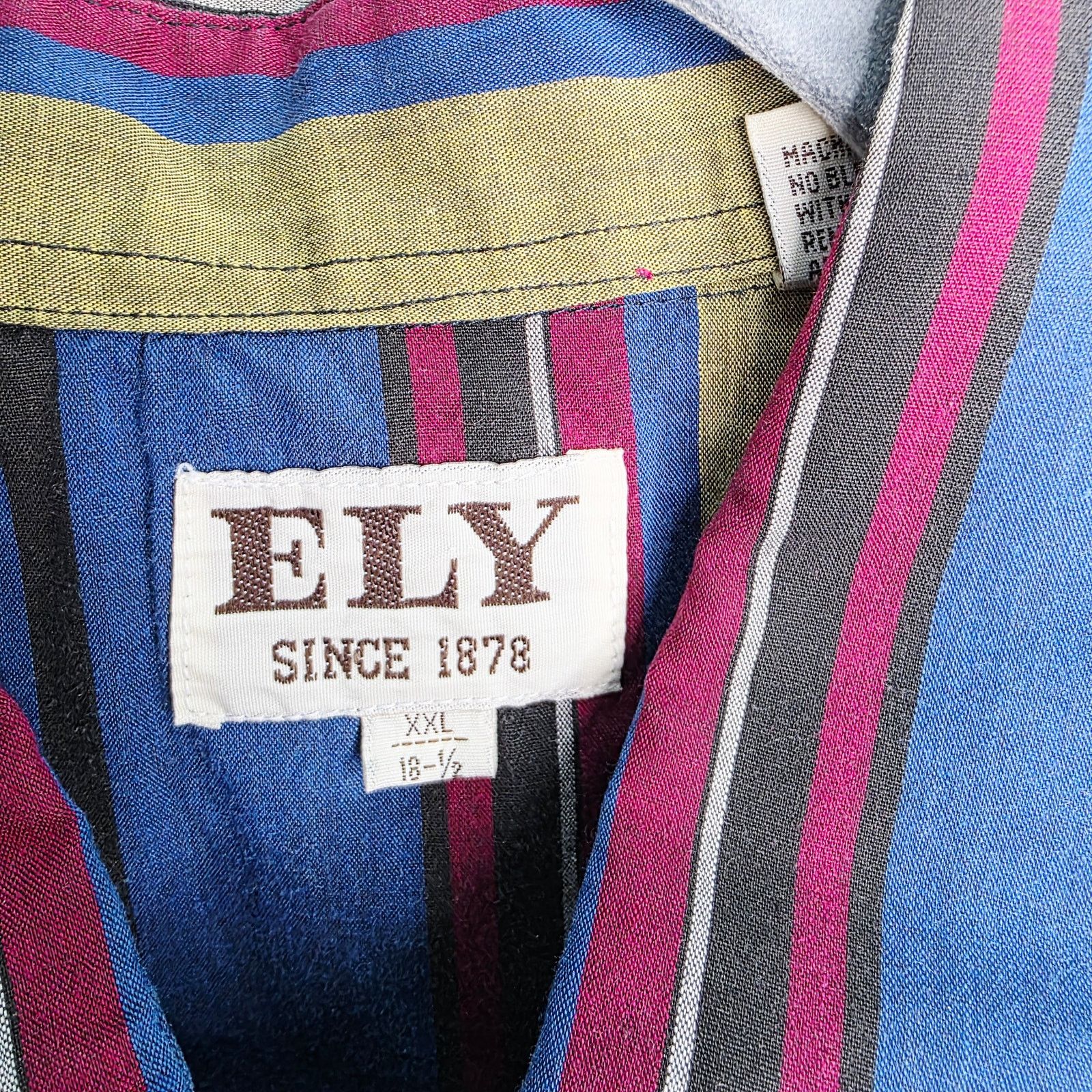 Other Vintage Ely Since 1878 Western Striped Button Front Shirt Size US XXL / EU 58 / 5 - 3 Thumbnail