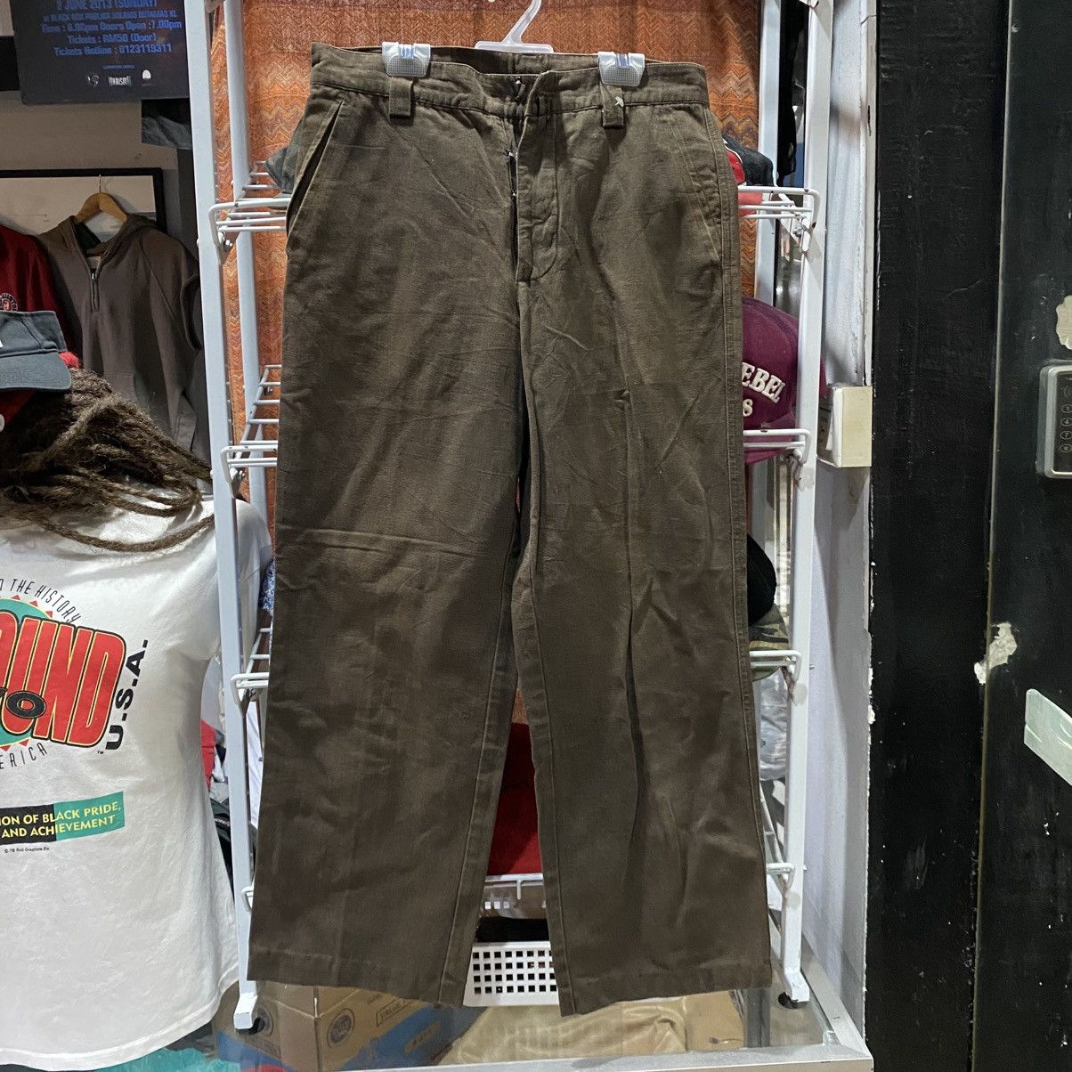 Vintage Agnès B. Paris Workwear Pants Brown Made in France