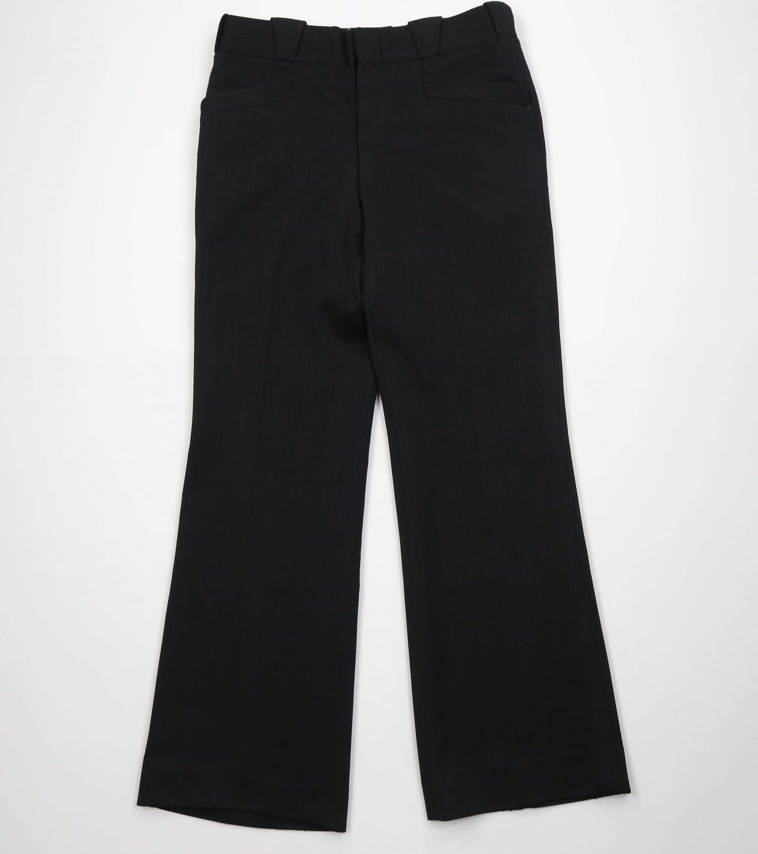 Vintage Vintage 70s Streetwear Knit Bell Bottoms Pants Black USA Size US 32 / EU 48 - 1 Thumbnail