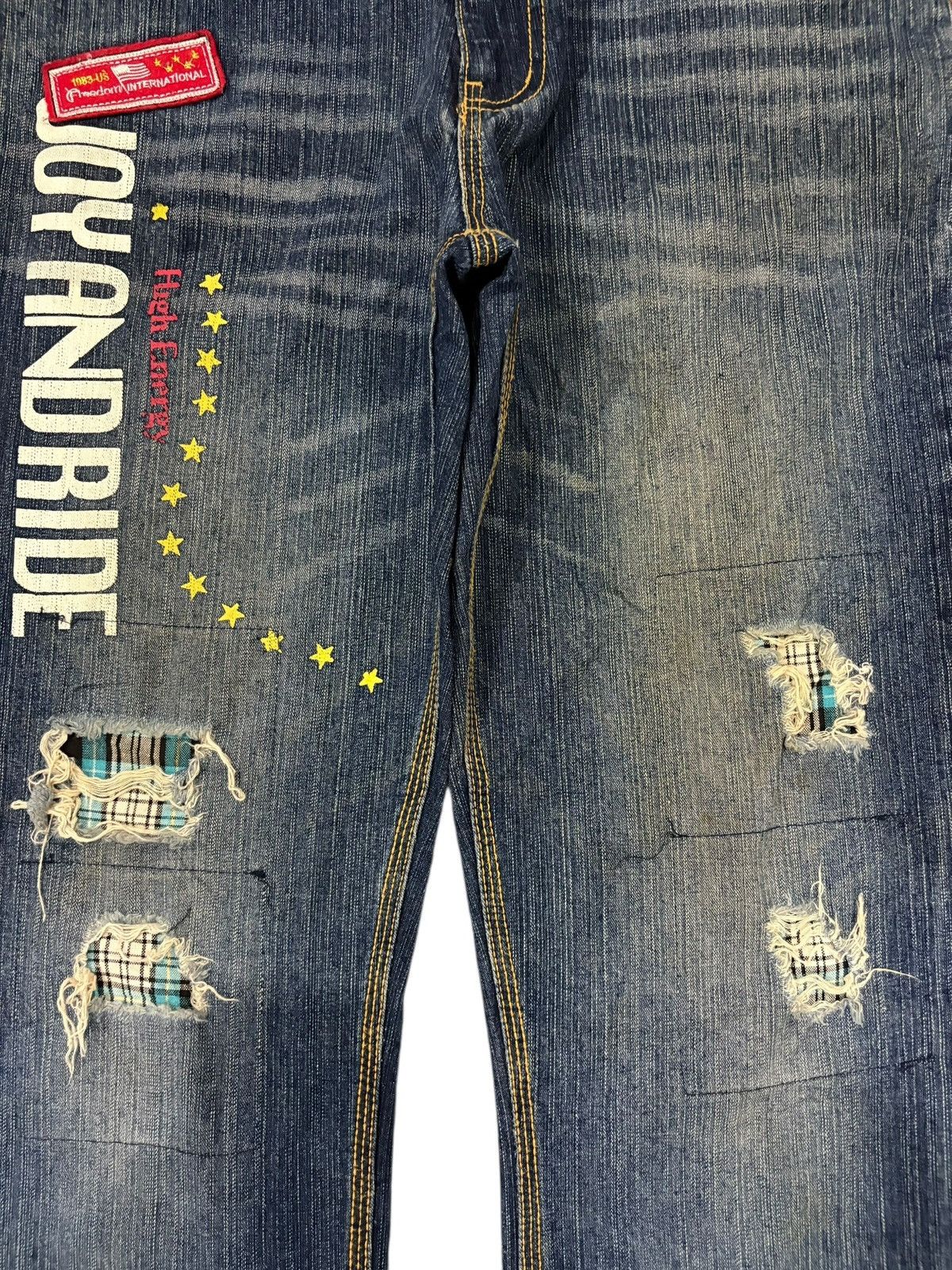 Hysteric Glamour Vintage Japanese Brand Printed Distress Flare Jeans Size 32" / US 10 / IT 46 - 3 Thumbnail