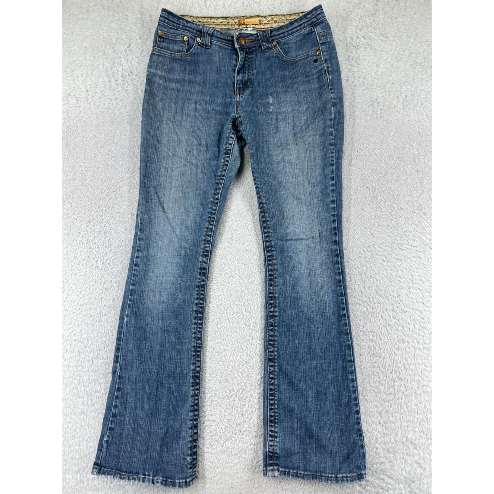 Hope Hope Jeans Bootcut 10 Blue Denim 5-Pocket Stretch Regular Womens Size 32" / US 10 / IT 46 - 2 Thumbnail