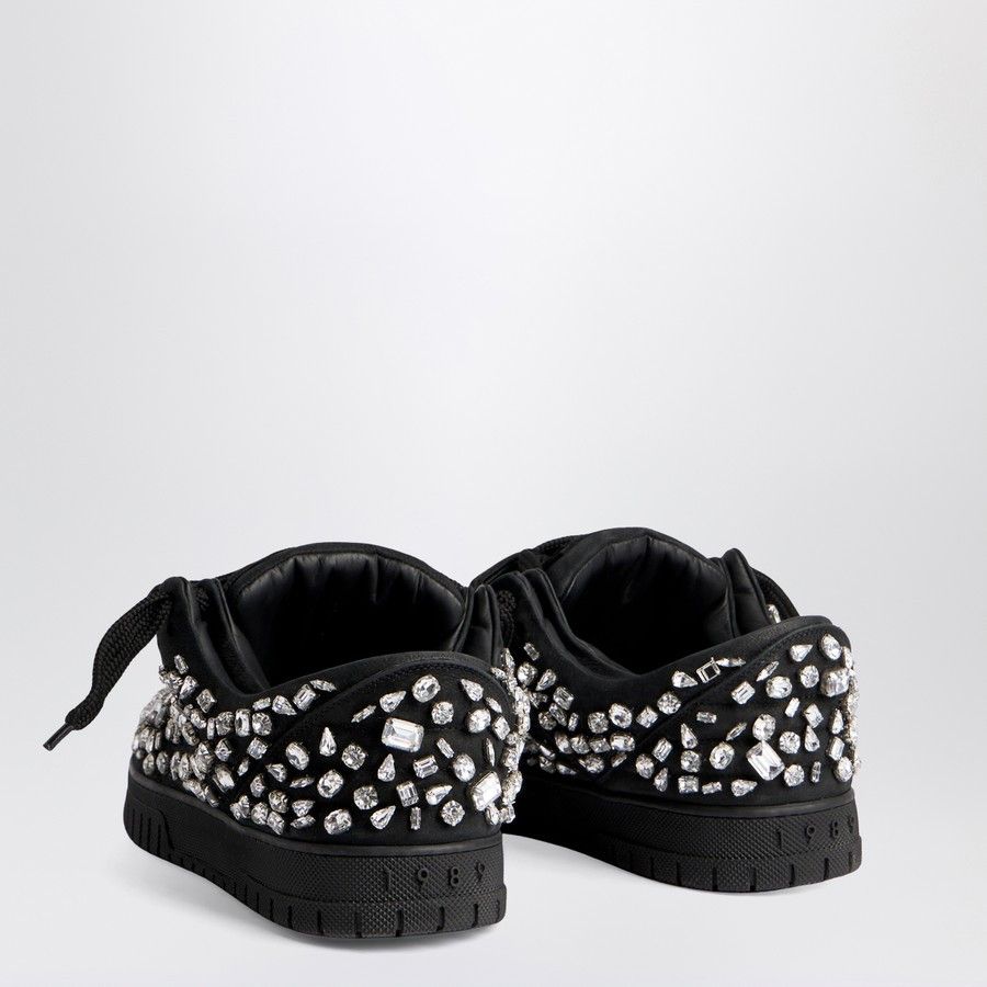1989 STUDIO o1d2blof1124 Crystals Low-Top Sneakers in Black Size US 8 / EU 41 - 5 Thumbnail