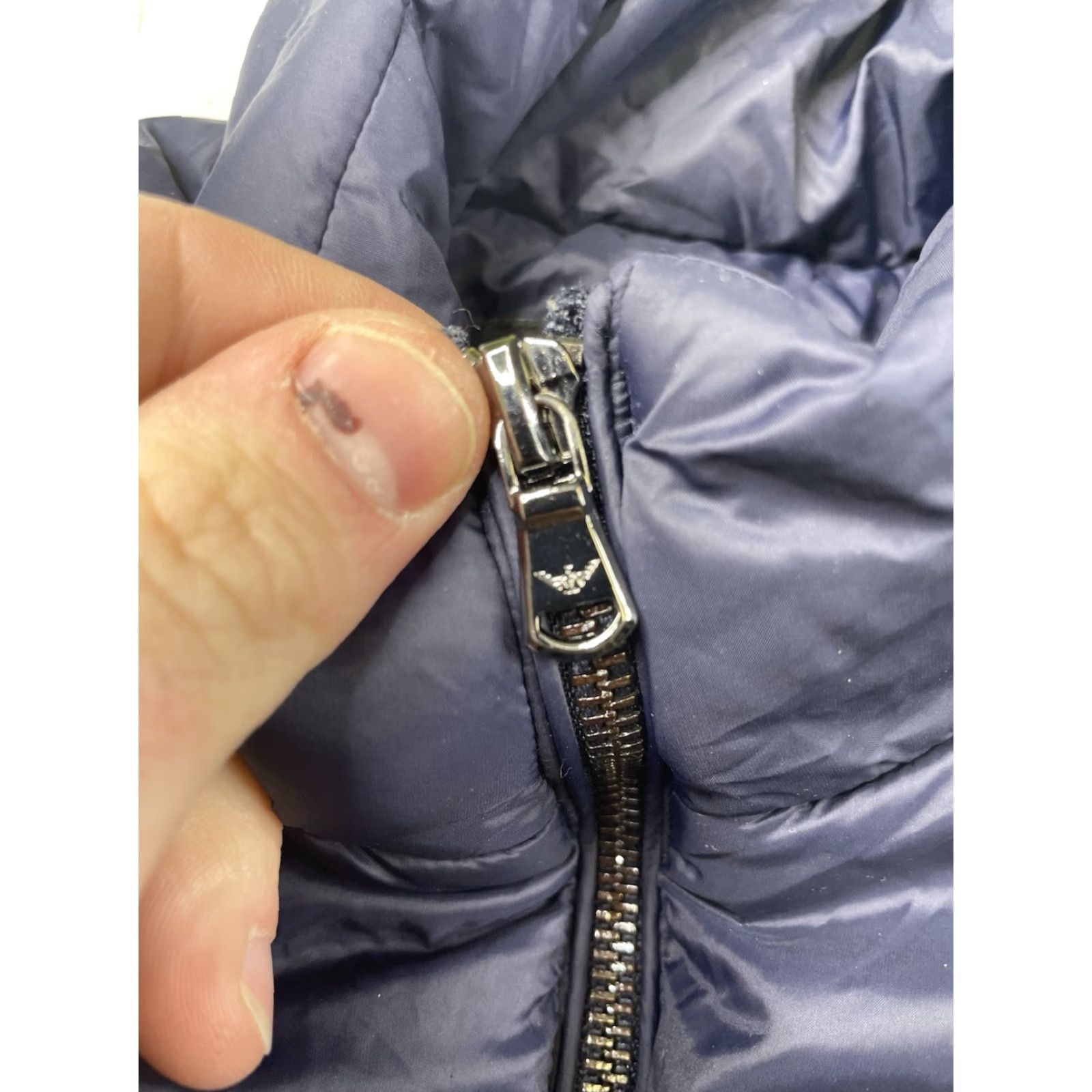 Armani Emporio Armani Vest Puffer Insulated Full Zip Navy 42 Water Repellent Men Size 42 Blue Puffer Jacket with Pockets Mens Size US XS / EU 42 / 0 - 3 Thumbnail