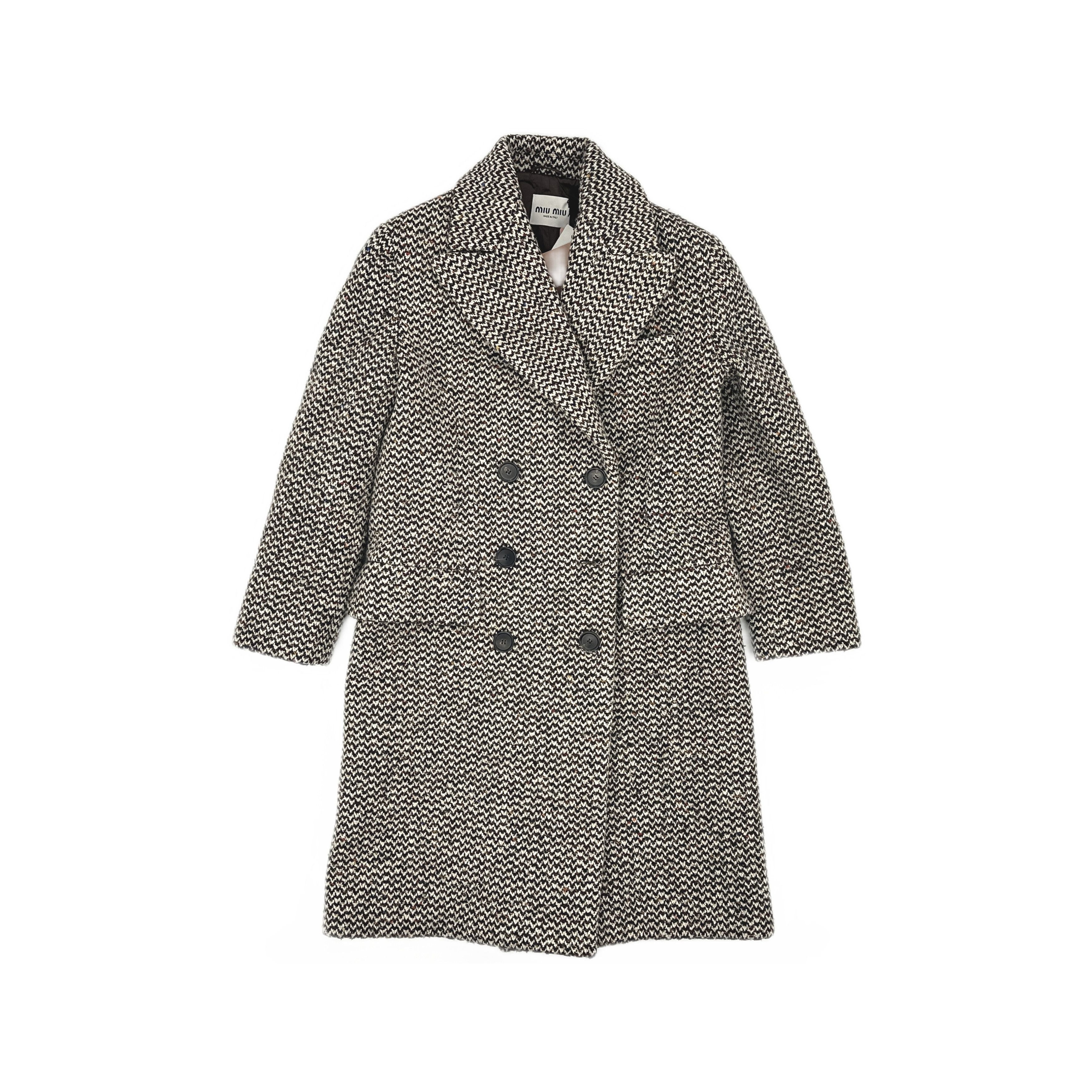 Miu Miu Miu Miu Herringbone Coat Size 36 Size XS / US 0-2 / IT 36-38 - 1 Thumbnail