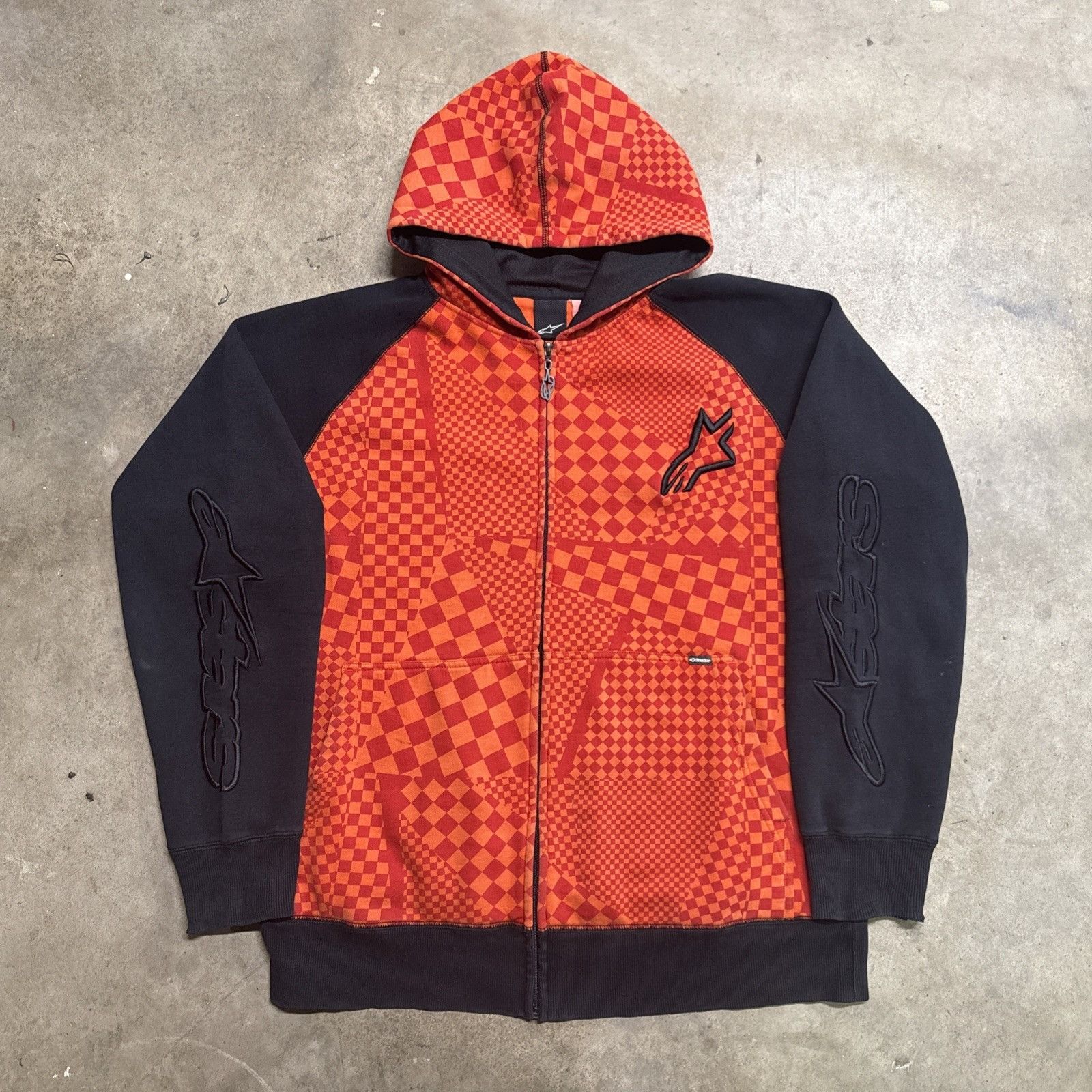 Alpinestars Vintage Alpinestars Hoodie Mens XL Black 90s Skate Grunge Size US XL / EU 56 / 4 - 1 Thumbnail