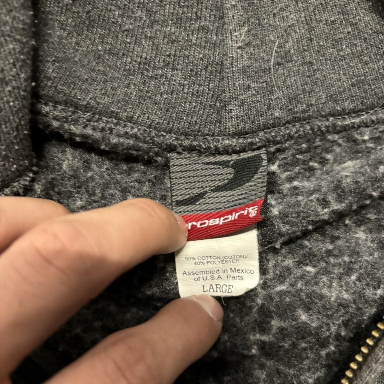 Russell Athletic × Vintage Crazy Vintage 90s Dark Grey Russell Style Heavyweight Essential Zip Up Hoodie! Size US XL / EU 56 / 4 - 7 Thumbnail