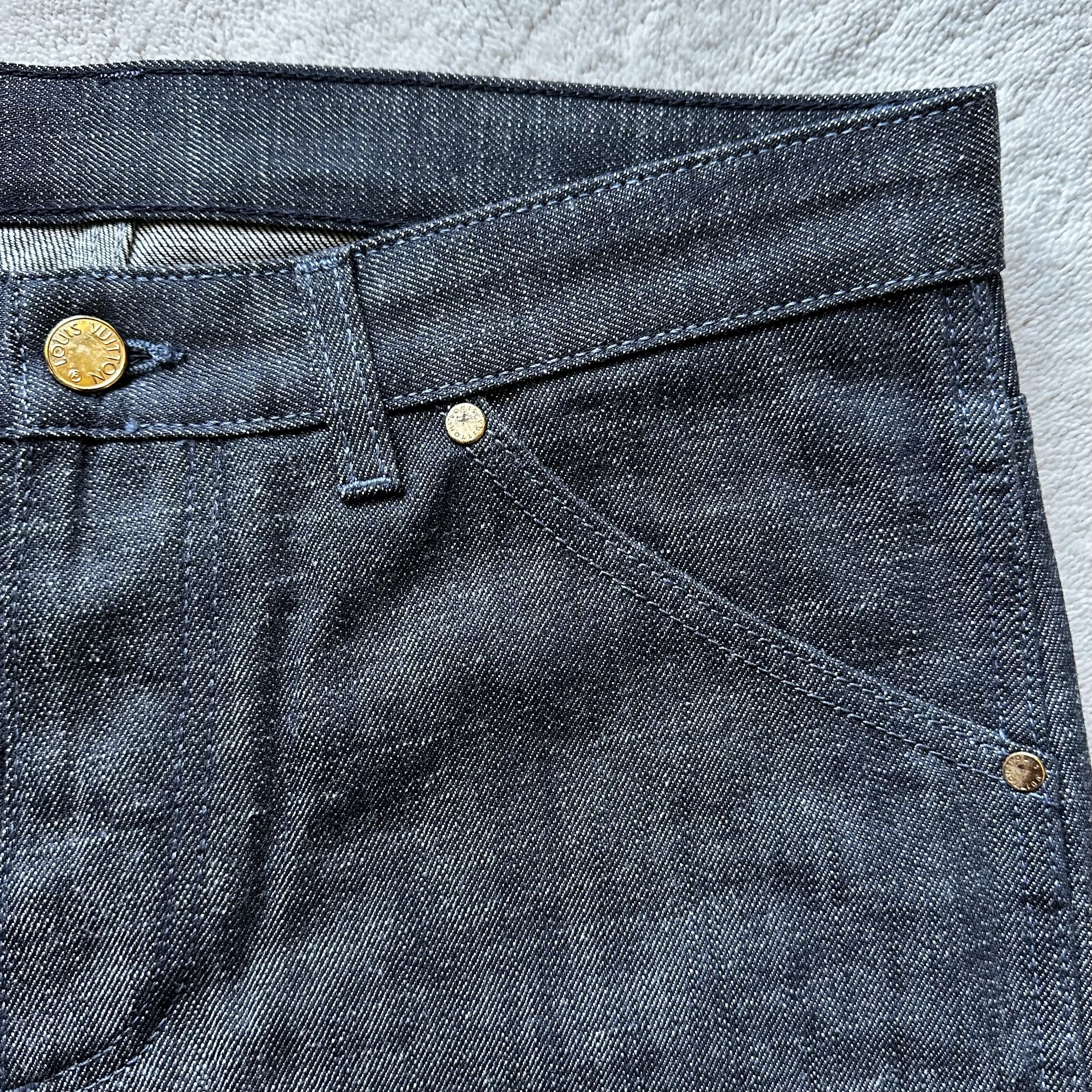 Louis Vuitton LOUIS VUITTON Dk Grey RAW COTTON DENIM Slim JEANS Sz 40 FR Size US 31 - 5 Thumbnail