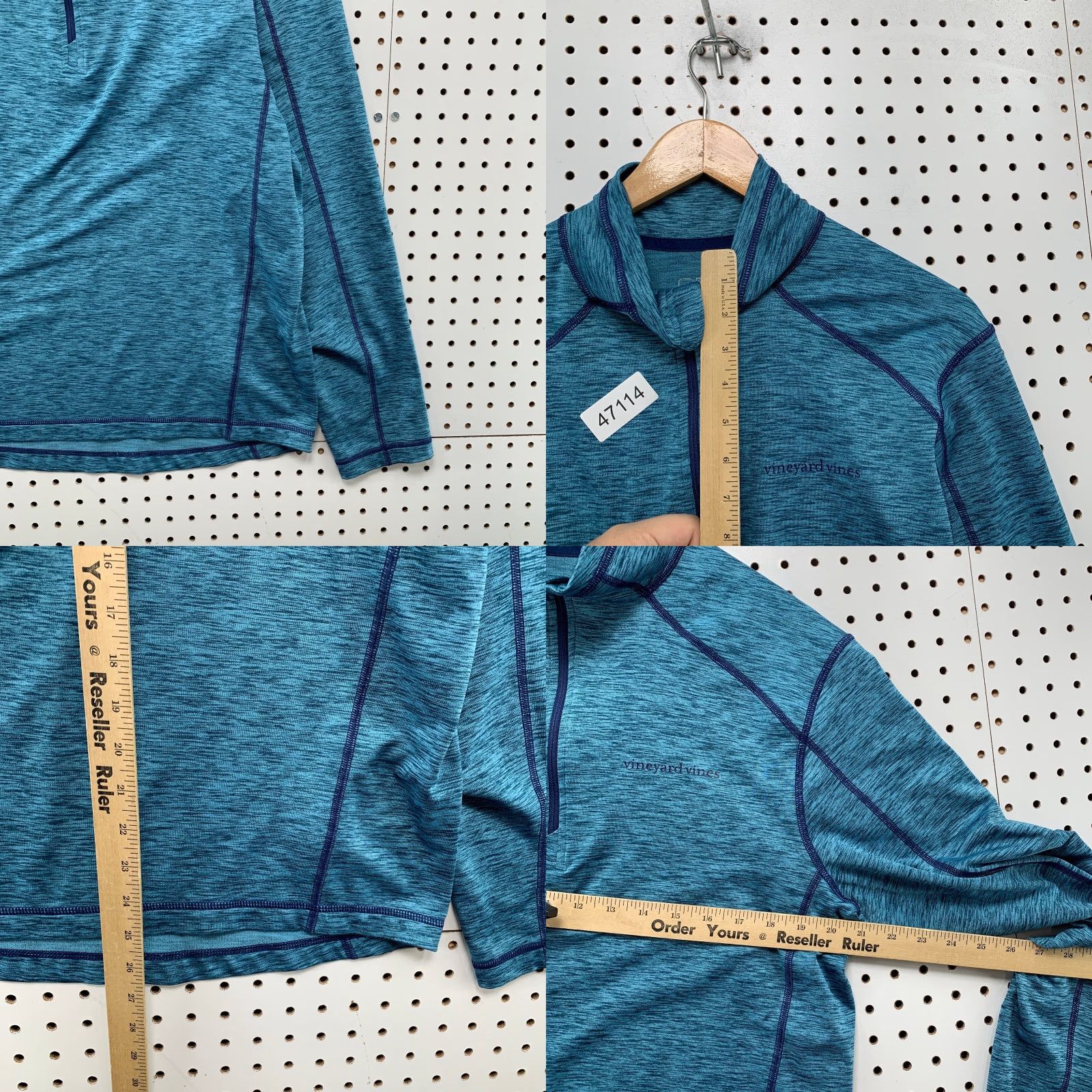 Vineyard Vines Vineyard Vines Performance Pullover 1/4 Zip Mens Small Blue Sankaty Long Sleeve Shirt Size US S / EU 44-46 / 1 - 8 Thumbnail