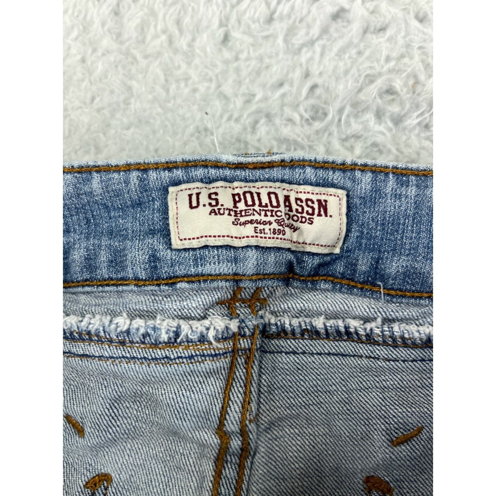 Vintage US Polo Assn Women's Jeans 15 Bootcut Blue Denim Cotton Mid Rise Classic Size 32 Girl Size 36" / US 14 / IT 50 - 3 Thumbnail
