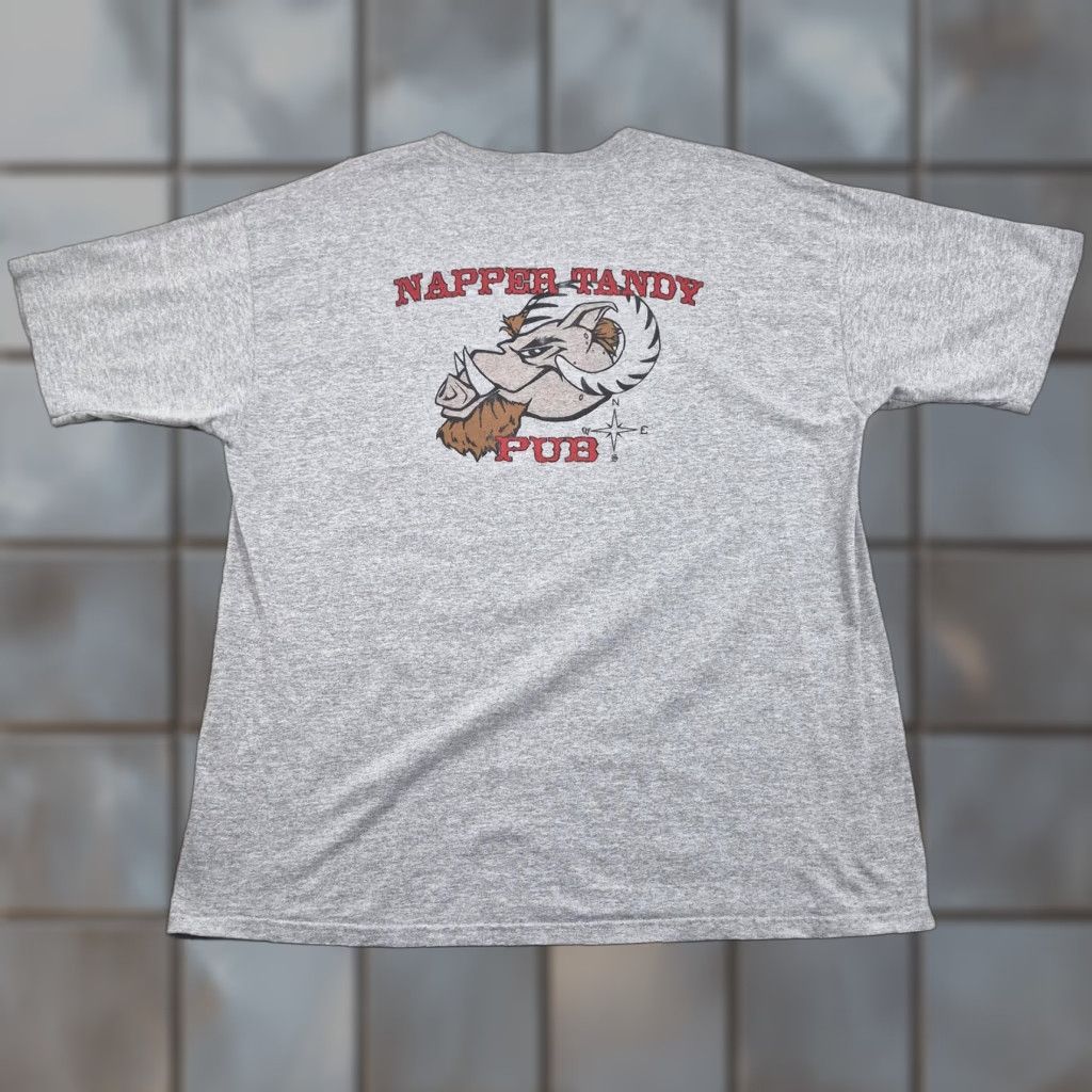 Gildan Napper Tandy Pub Shirt Mens XL Gray Gildan Pocket Bar Beer Graphic Tee Size US XL / EU 56 / 4 - 1 Thumbnail