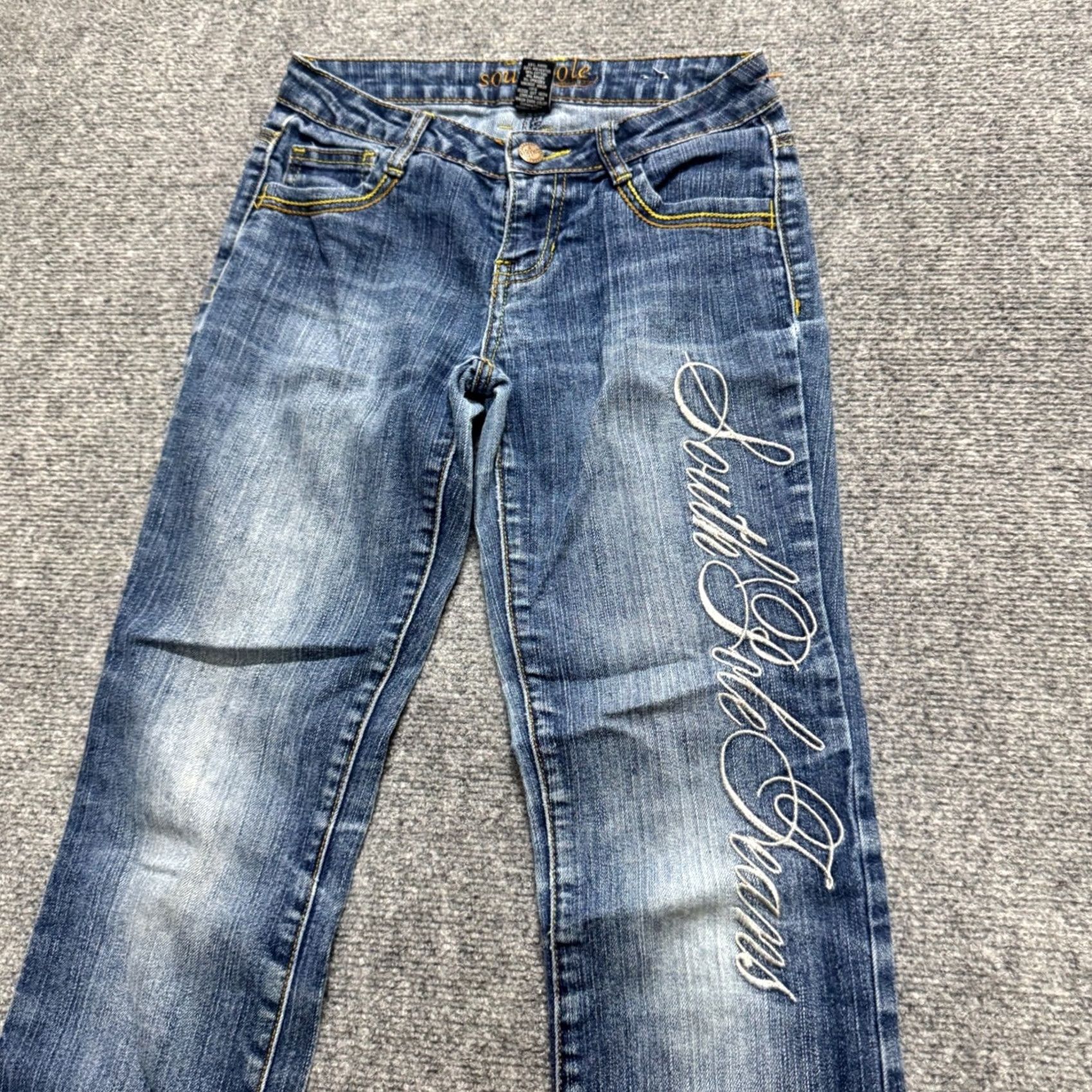 Southpole VTG Southpole Jeans Womens XS Regular Size Blue Washed Y2K Slim Boot Embroidered Womens Jeans Size 26" / US 2 / IT 38 - 3 Thumbnail
