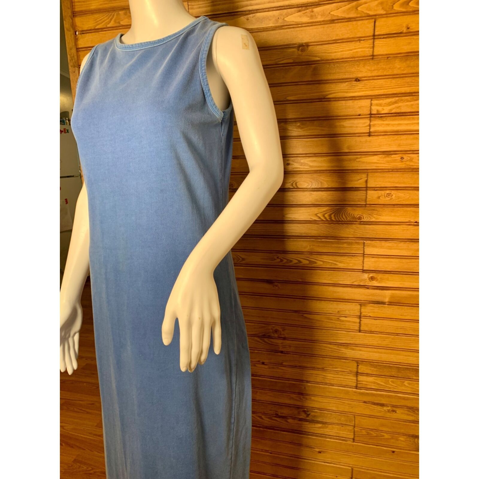 Other Vtg 90s Dusty Blue Marsh Landing Maxi Body Con Tshirt Dress Size S / US 4 / IT 40 - 13 Thumbnail