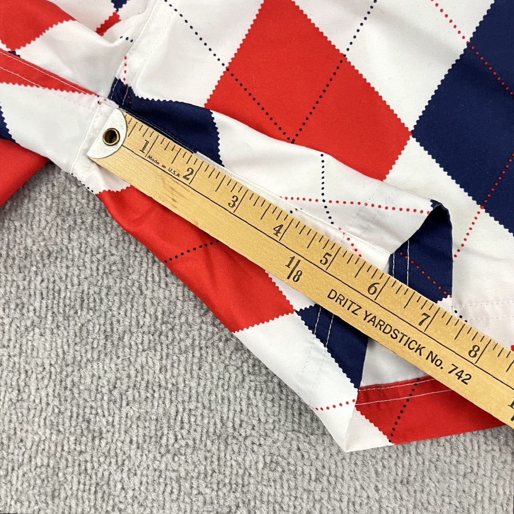 Vintage LOUDMOUTH Shorts Men XL 6" Red White Blue Argyle USA July 4th Hybrid Swim Golf Regular Pants/Shorts? Size US 36 / EU 52 - 6 Thumbnail