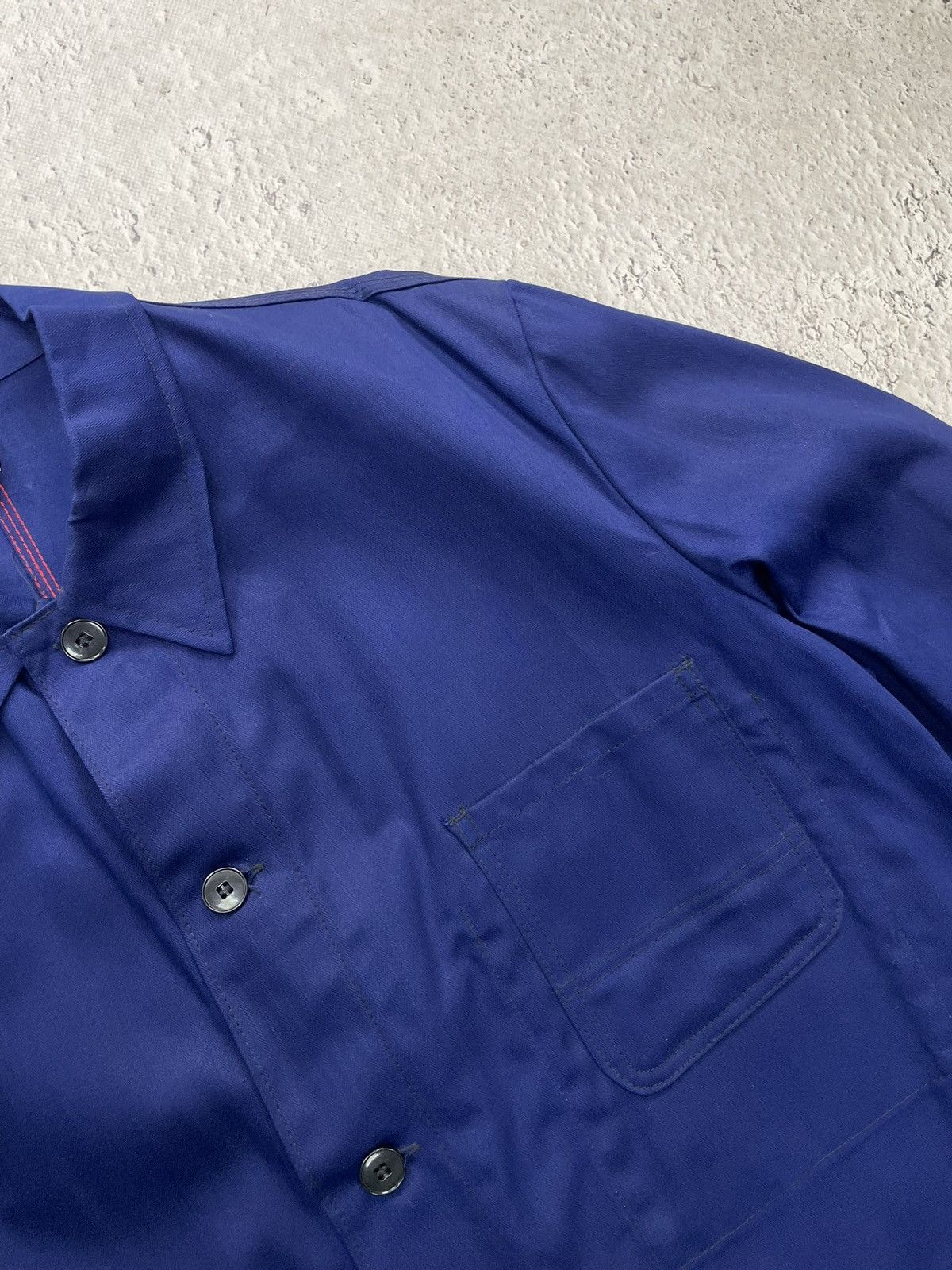 Le Laboureur Vintage 70s/80s French Cotton Twill Chore Jacket Indigo Size US XL / EU 56 / 4 - 6 Thumbnail