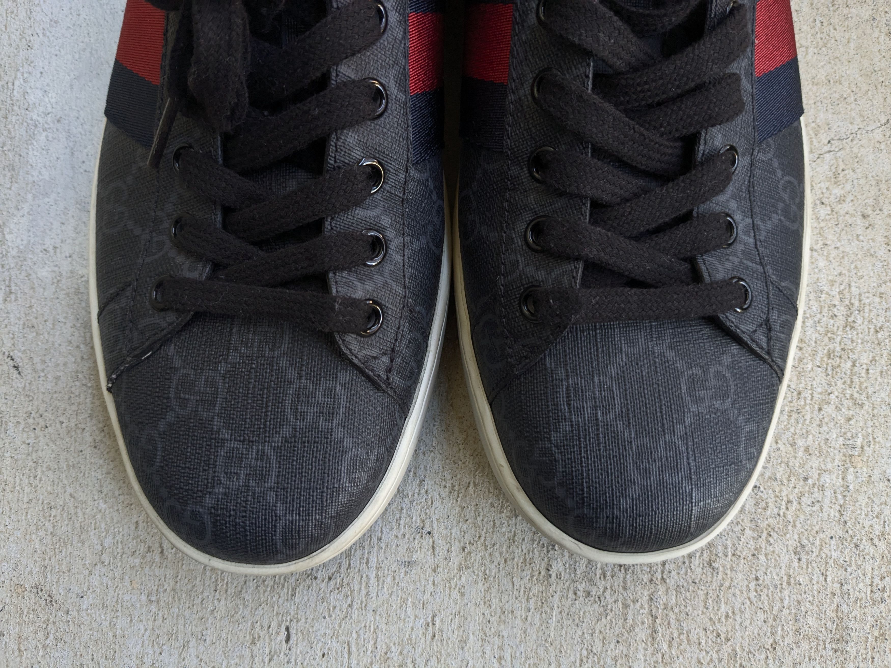 Gucci Gucci Ace Sneakers Monogram Camvas 9.5 Leather Low Tops Size US 9.5 / EU 42-43 - 3 Thumbnail
