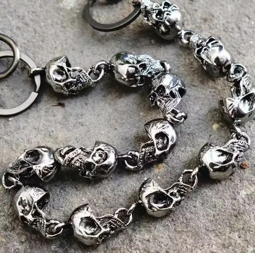 Jewelry Pocket Chain Skull Punk Rock Link Gothic Death Wallet Demon Size ONE SIZE - 3 Thumbnail