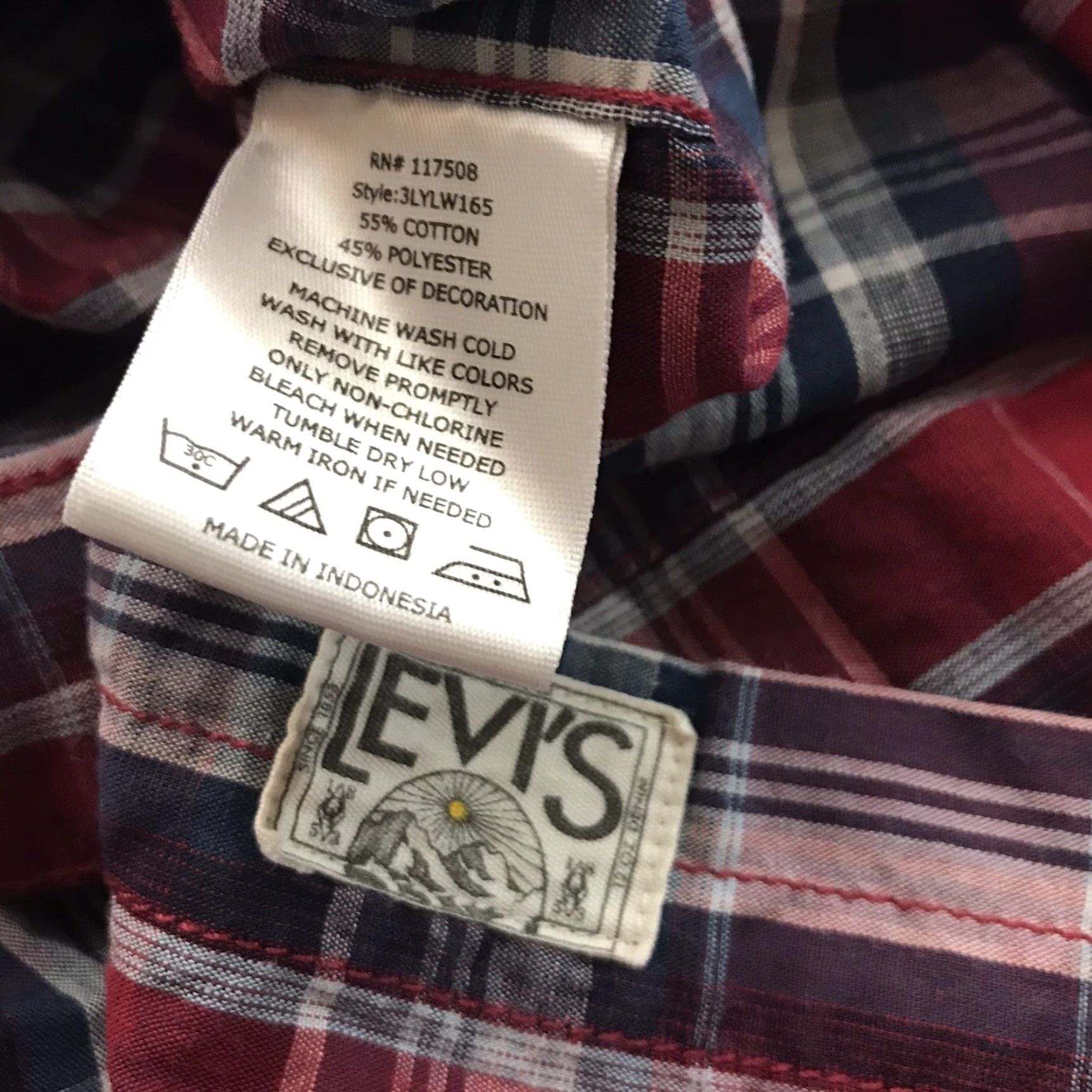 Levi's Levi’s Western Shirt Multi-Plaid Modern Style Pearl Snap Button-Up 2XL Mens Size XXL Size US XXL / EU 58 / 5 - 5 Thumbnail