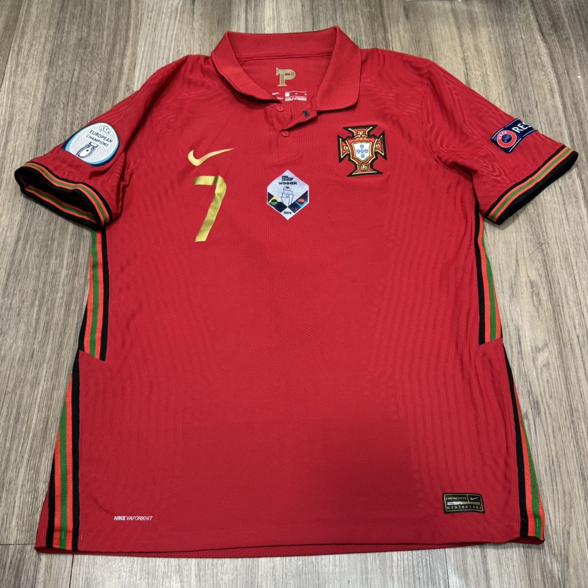 Nike Portugal 20/21 player issue home shirt #7 Ronaldo Size US M / EU 48-50 / 2 - 1 Thumbnail