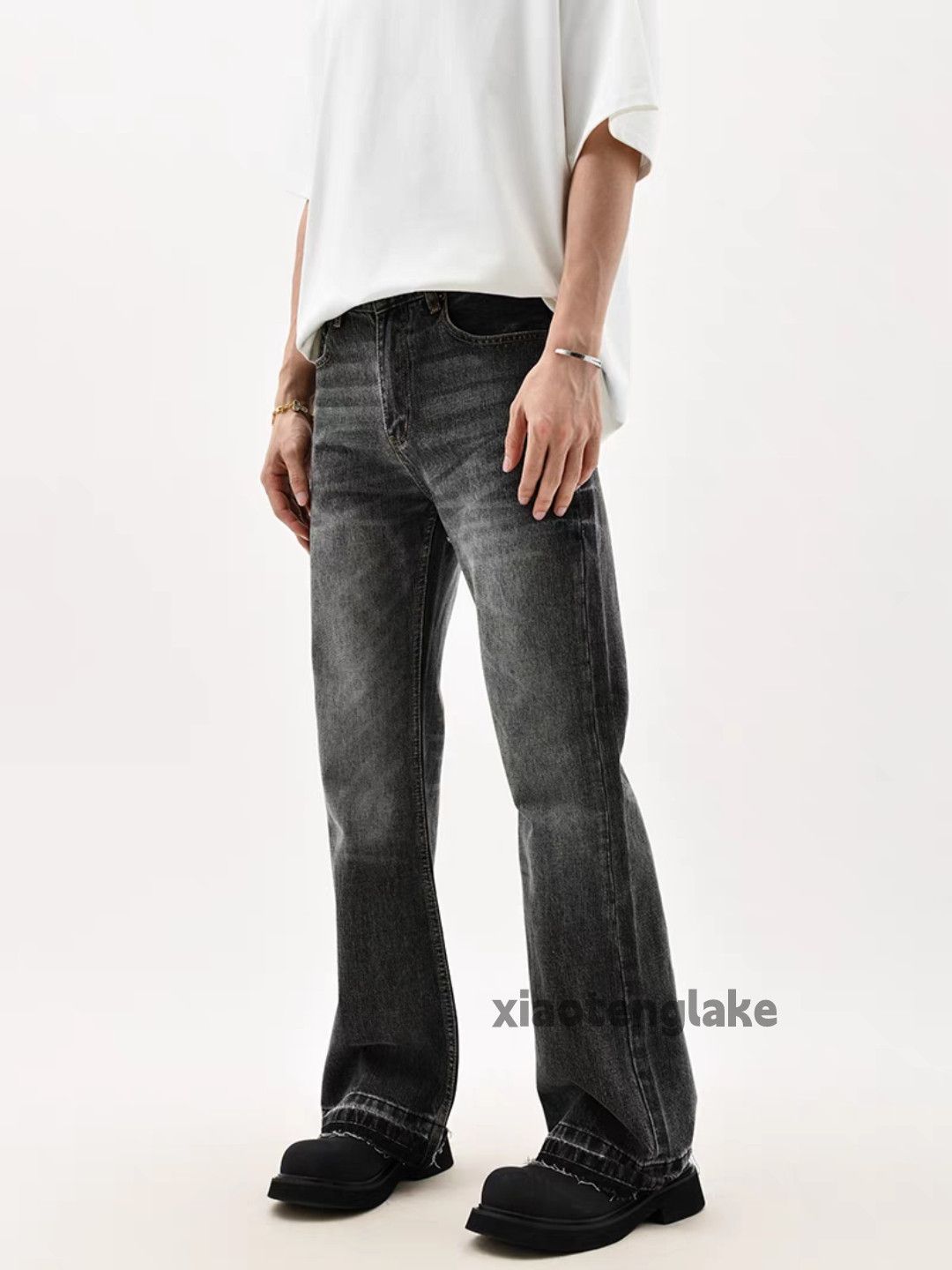 Jean × Vintage washed faded cleanfit yuppie y2k bootcut flared jeans Size US 32 / EU 48 - 3 Thumbnail