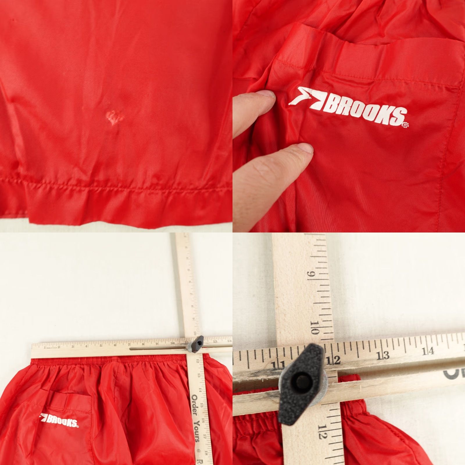 Brooks VINTAGE Brooks Pants Mens XL Red Lightweight Windbreaker Track Pants Athletic Wind Resistant Pockets 90s Mens Size US 26 / EU 42 - 8 Thumbnail
