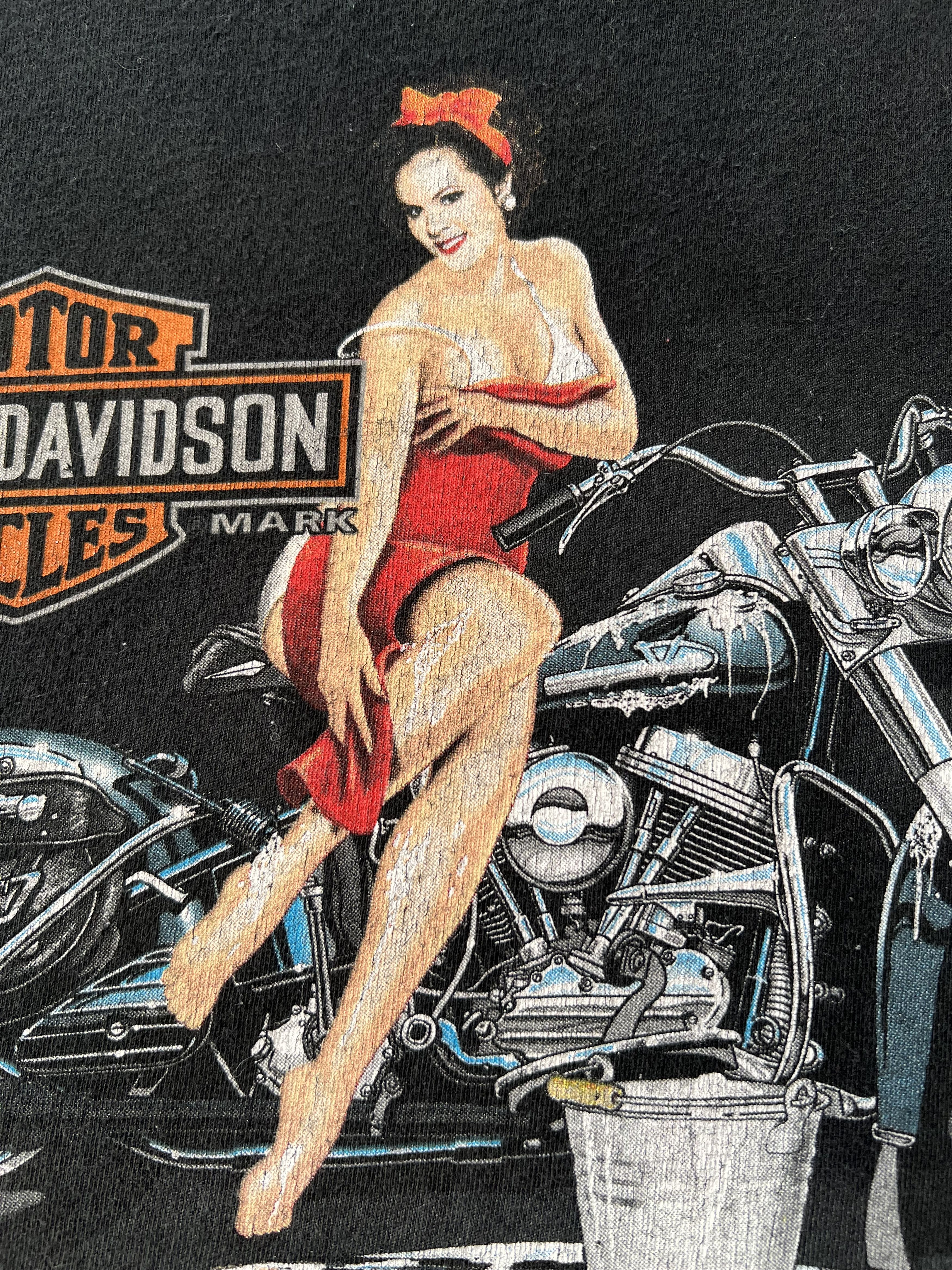 Harley Davidson Vintage 2014 Harley Davidson Sexy Girl Switzerland T-shirt Size US L / EU 52-54 / 3 - 6 Thumbnail